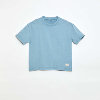Camiseta oversize efecto lavado AZUL