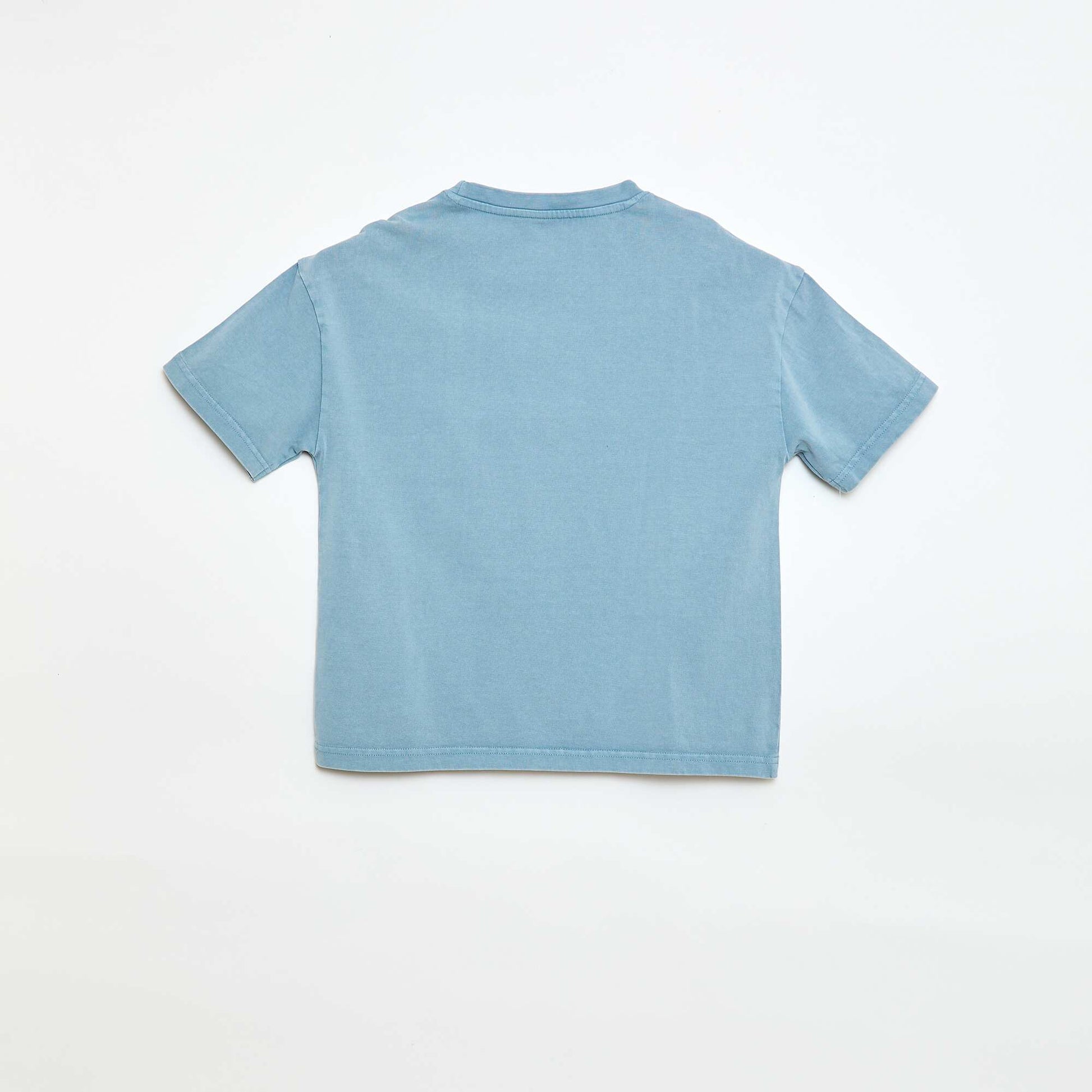 Camiseta oversize efecto lavado AZUL