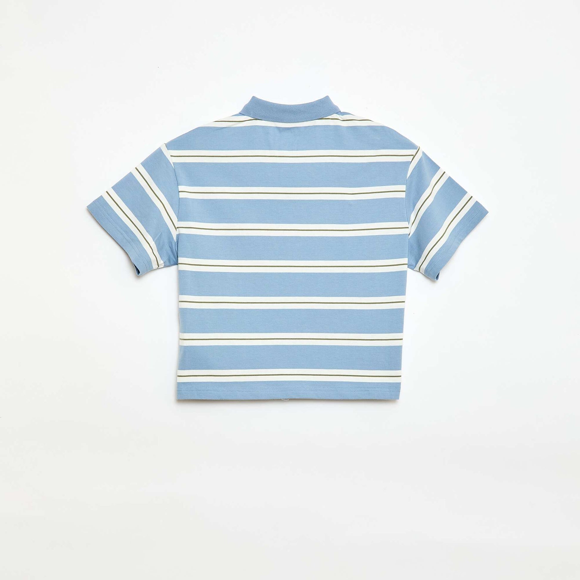 Remera de rayas de manga corta AZUL