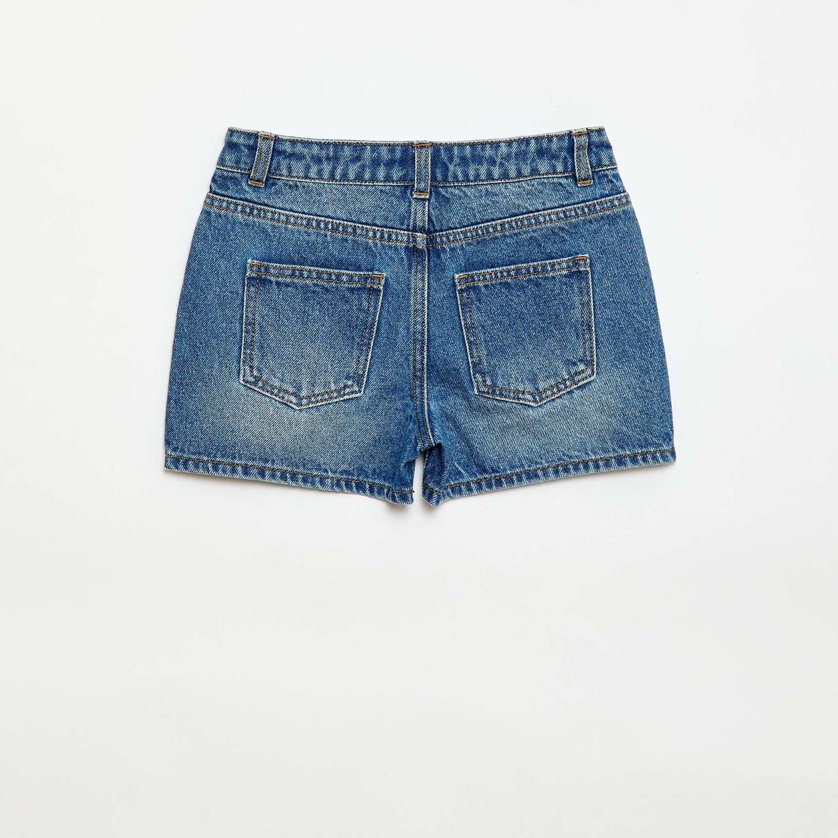 Pantalón corto jean de tiro alto AZUL