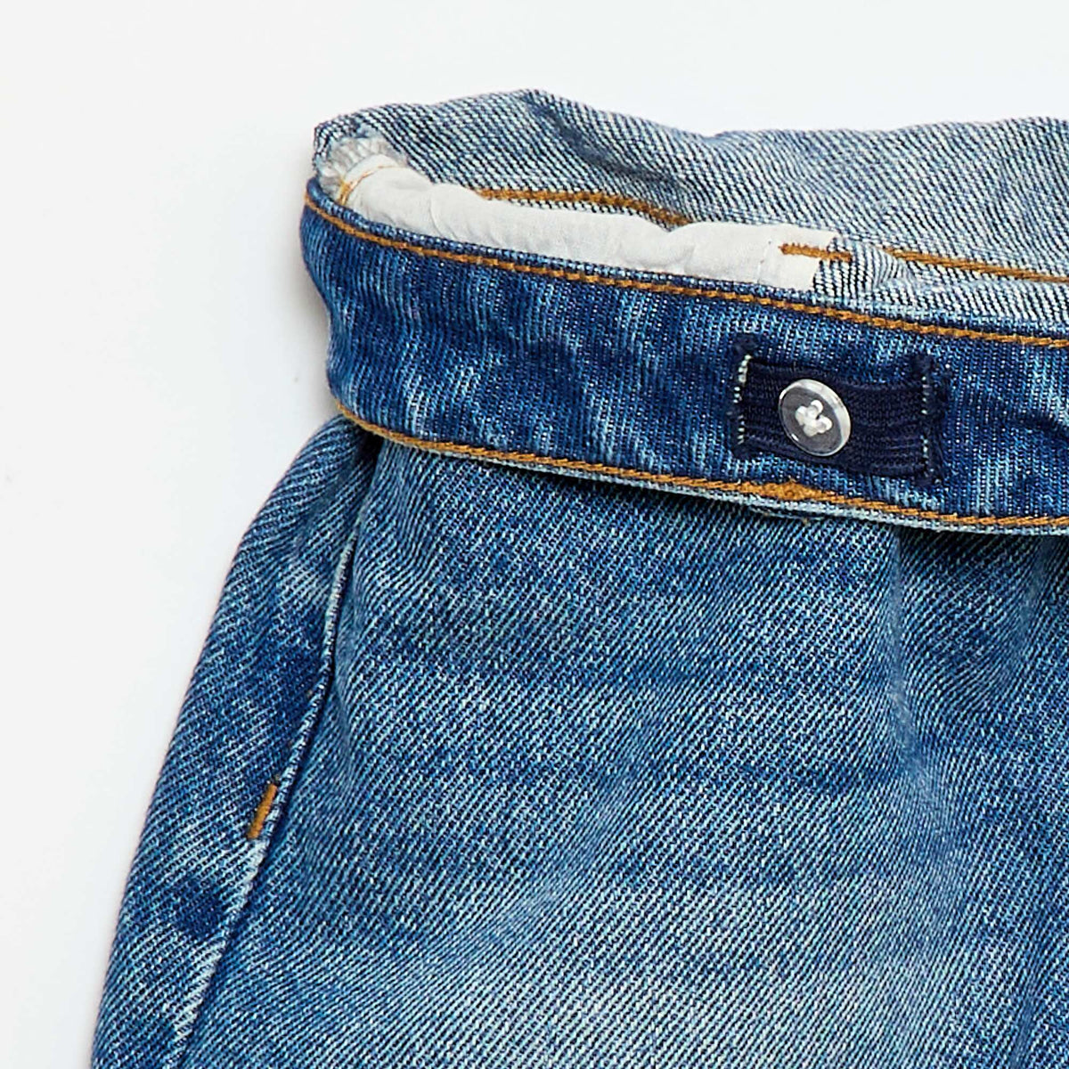 Pantalón corto jean de tiro alto AZUL