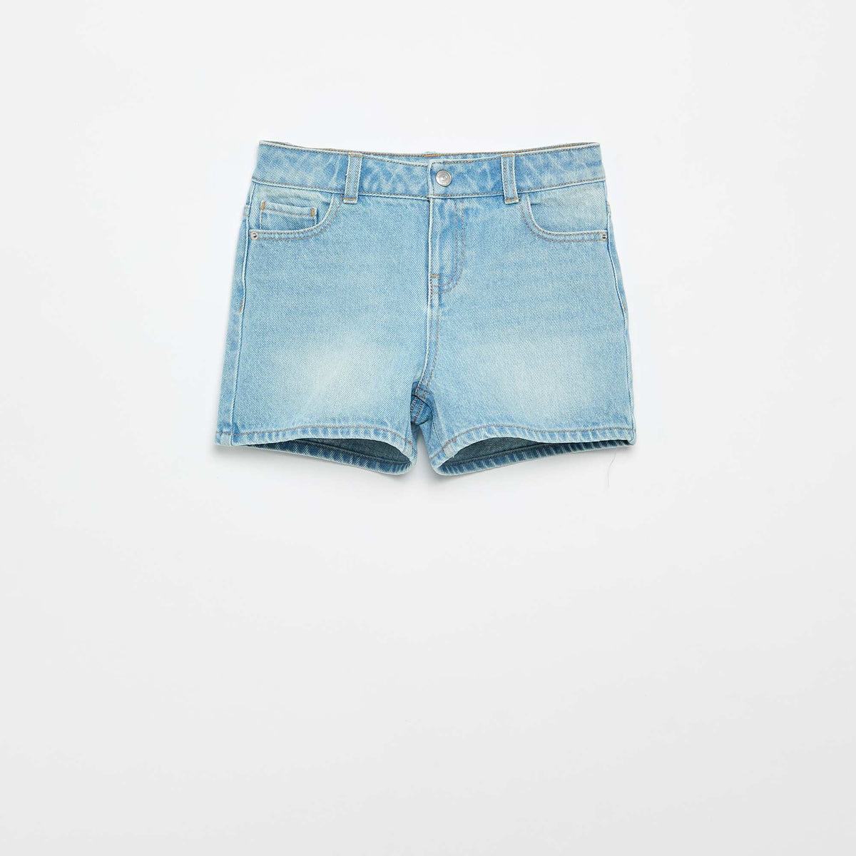 Pantalón corto jean de tiro alto AZUL