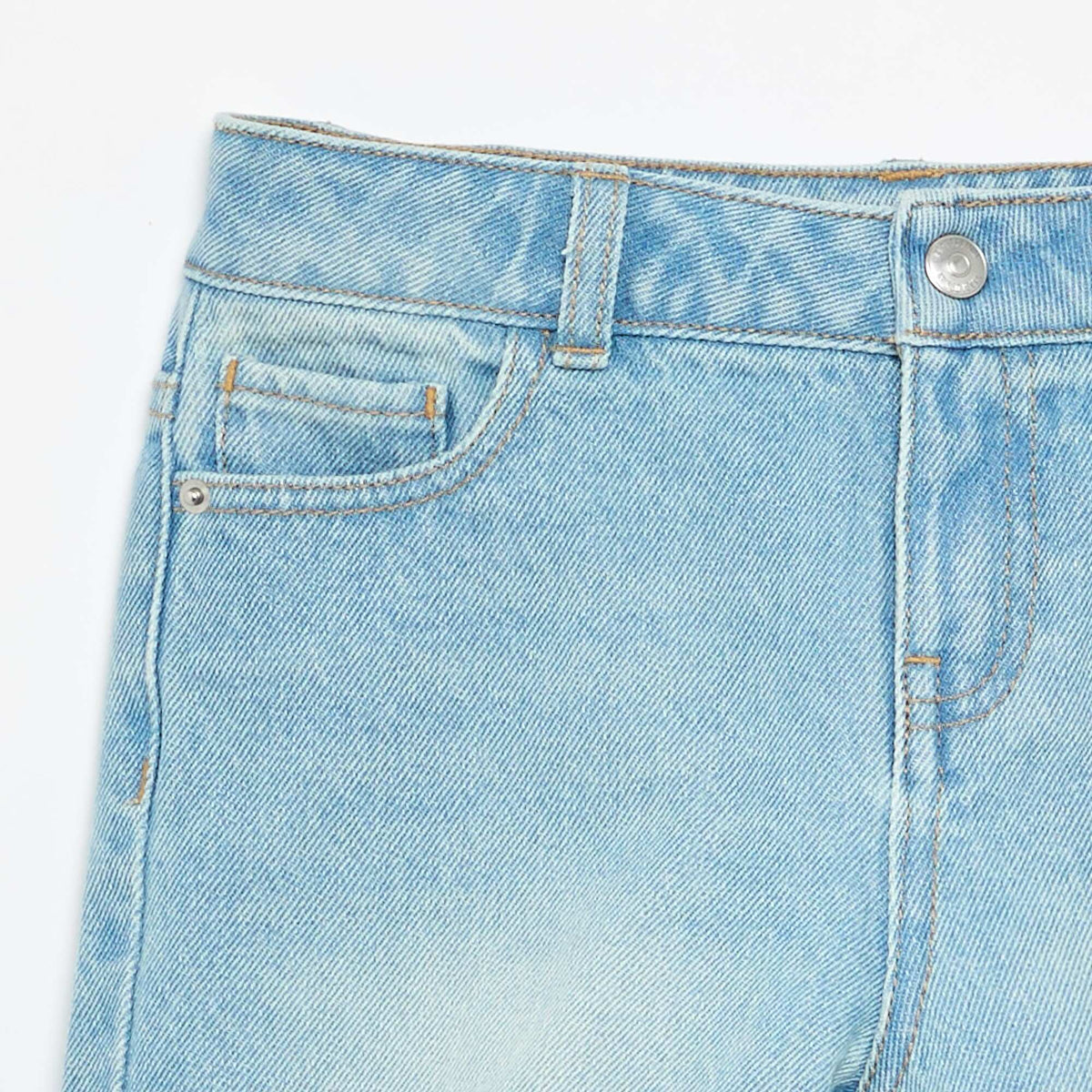 Pantalón corto jean de tiro alto AZUL