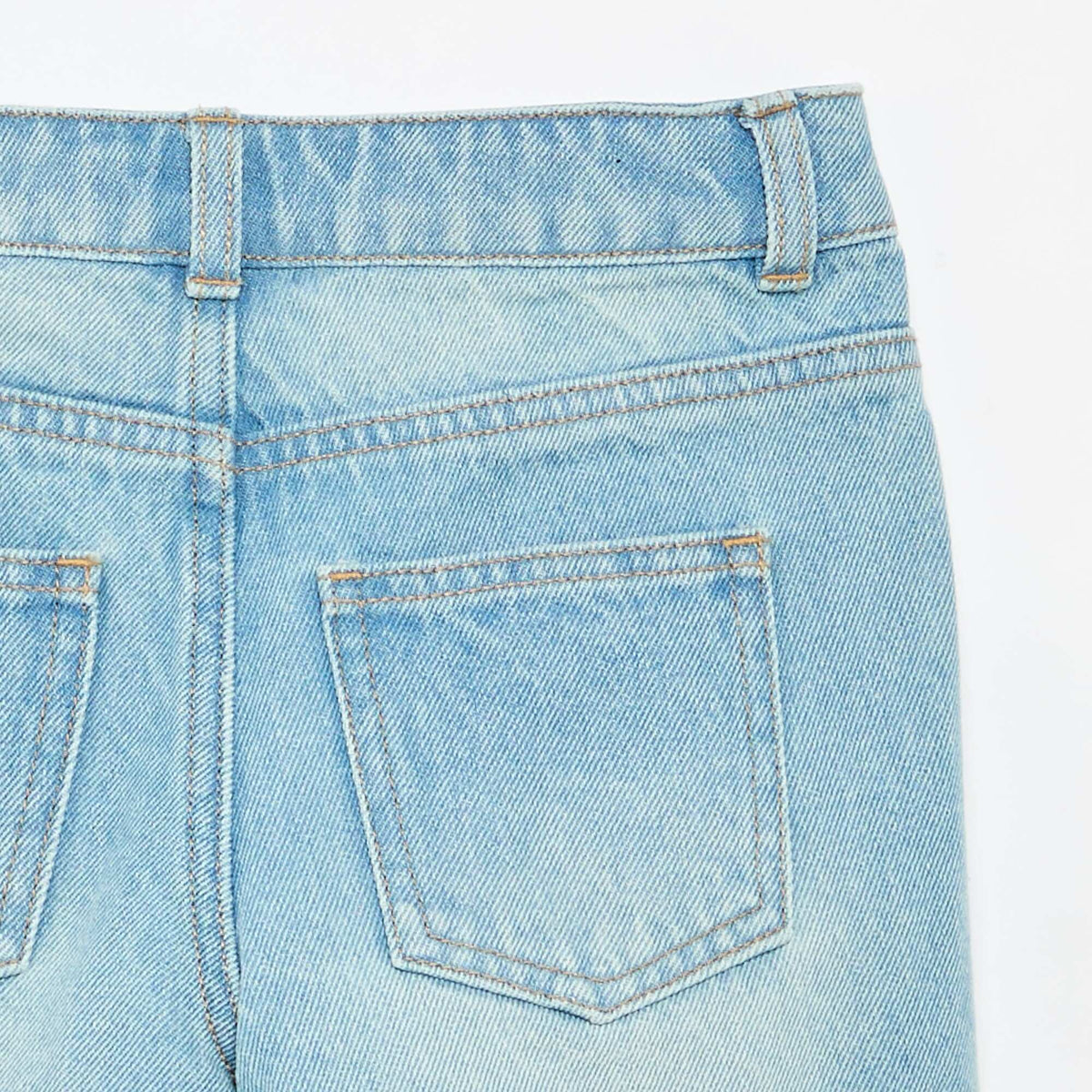 Pantalón corto jean de tiro alto AZUL