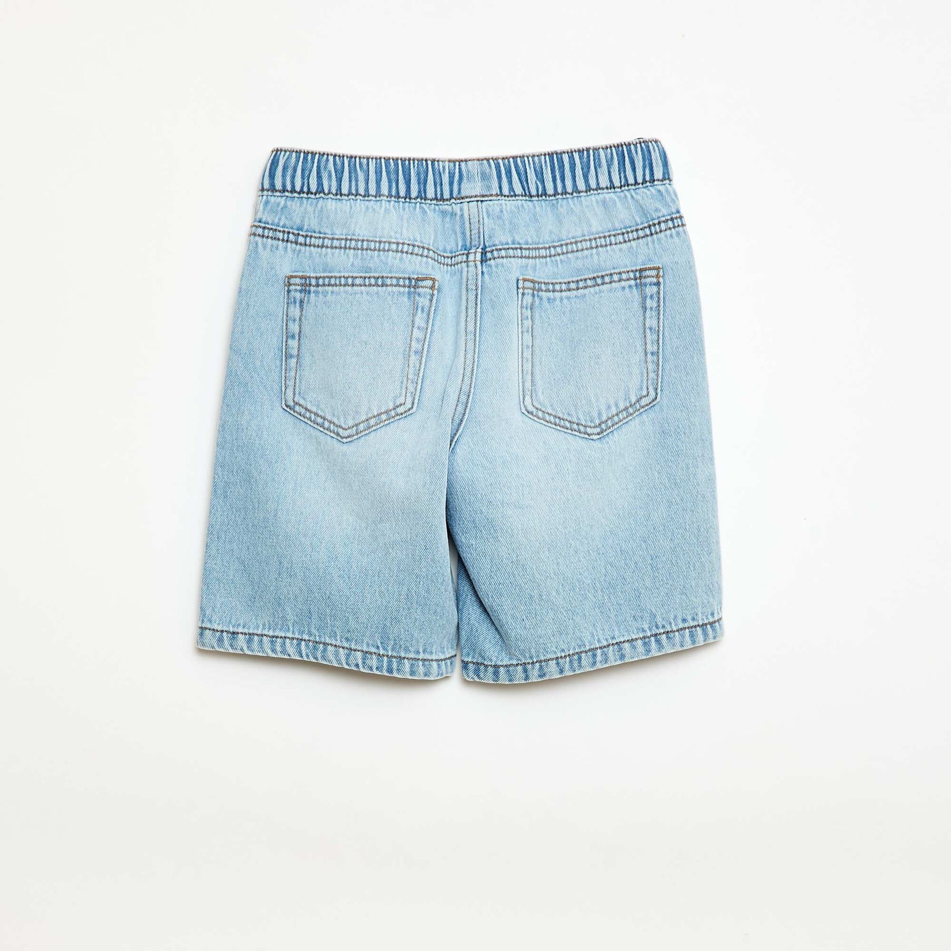 Pantalón corto jean elástico AZUL