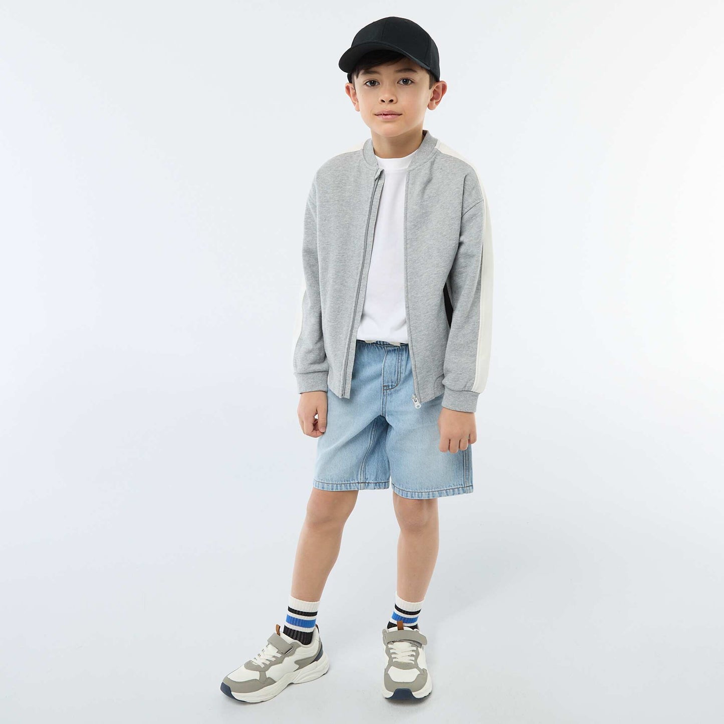Pantalón corto jean elástico AZUL