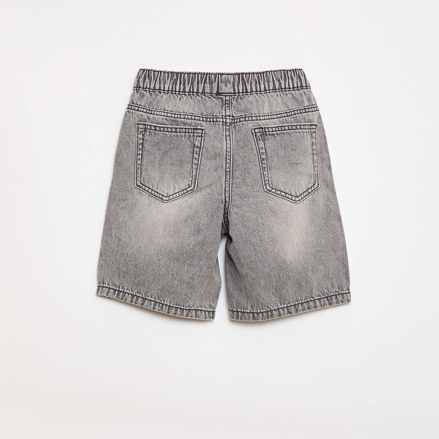 Pantalón corto jean elástico GRIS