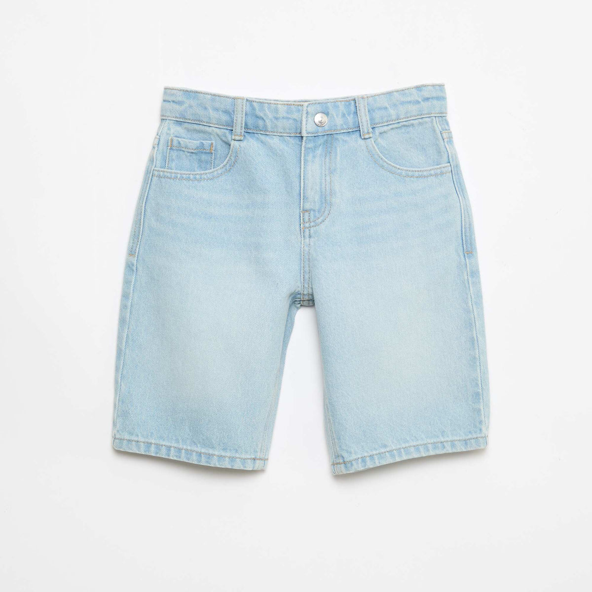 Jean bermuda slim fit elástico de algodón AZUL CIELO