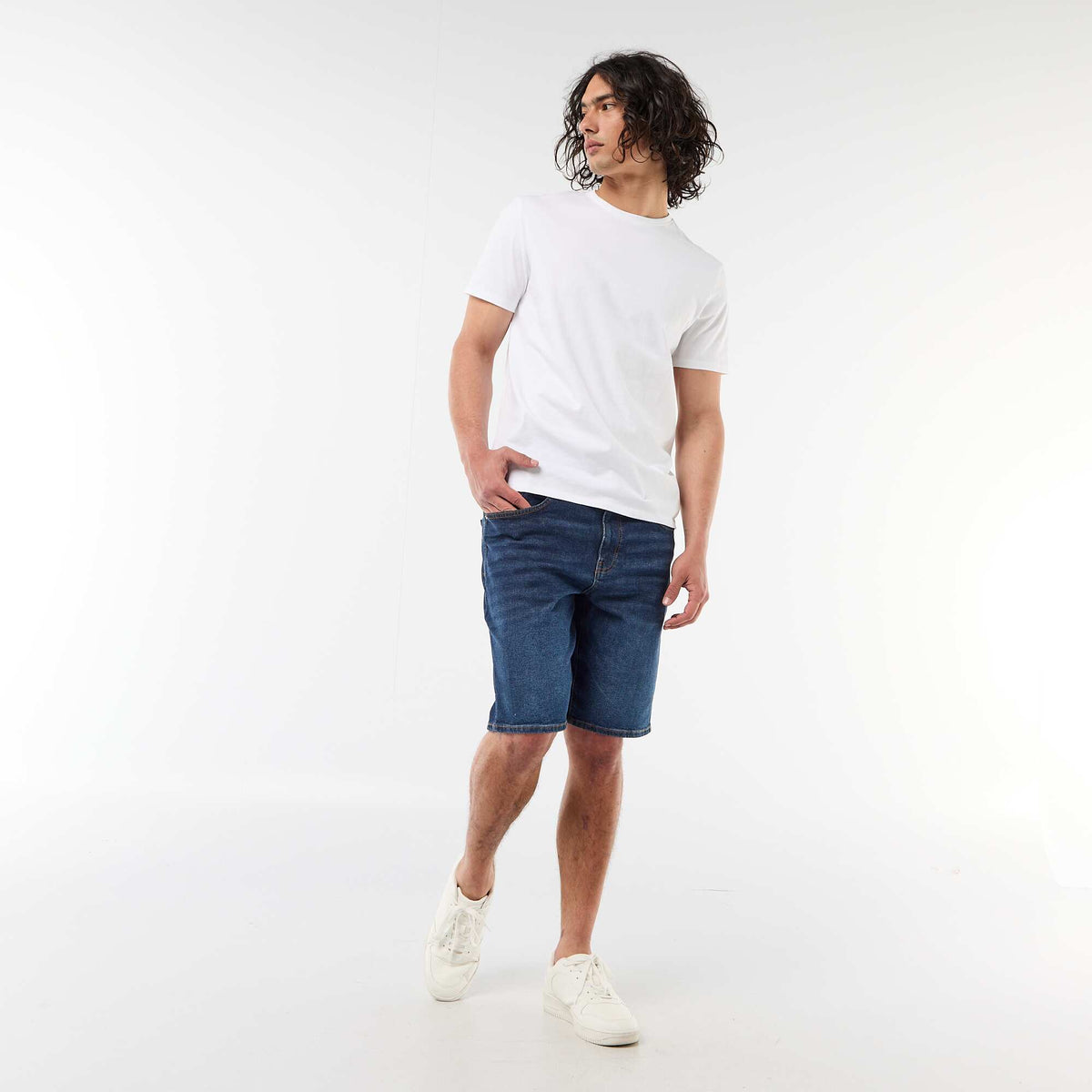 Bermuda vaquera slim fit AZUL