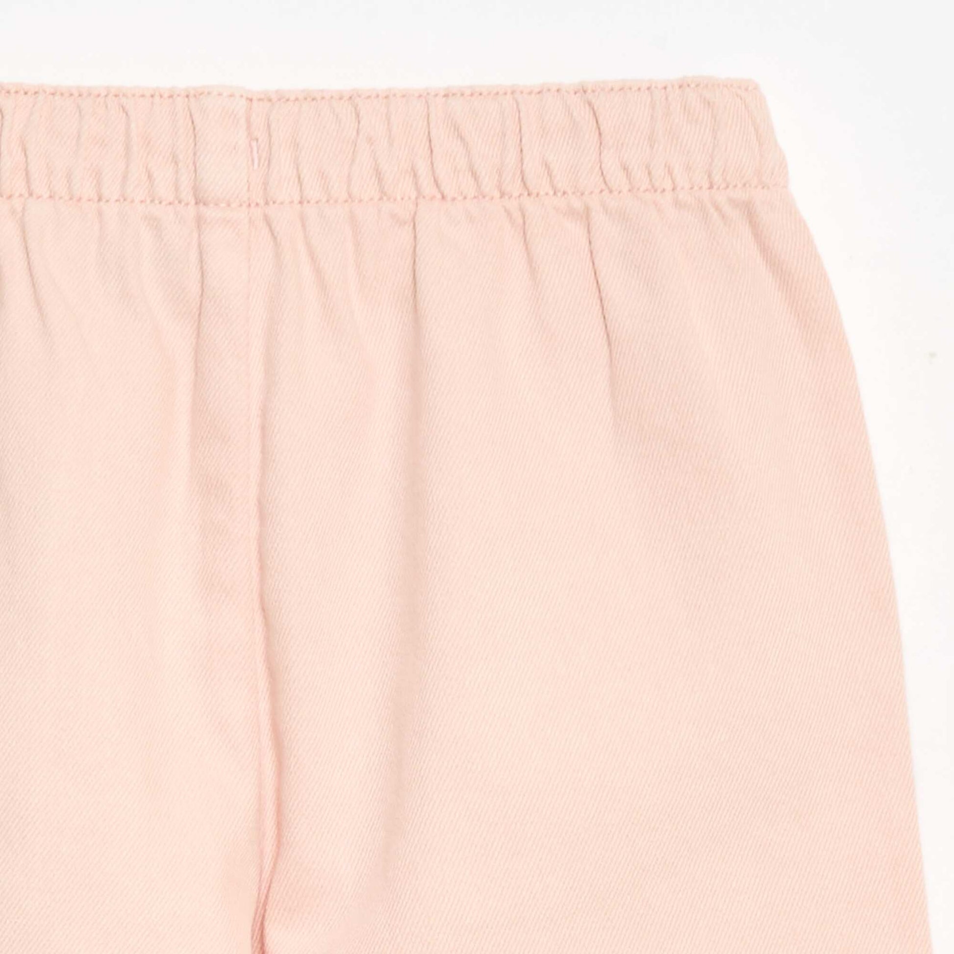 Pantalón de sarga con cordones ajustables ROSA