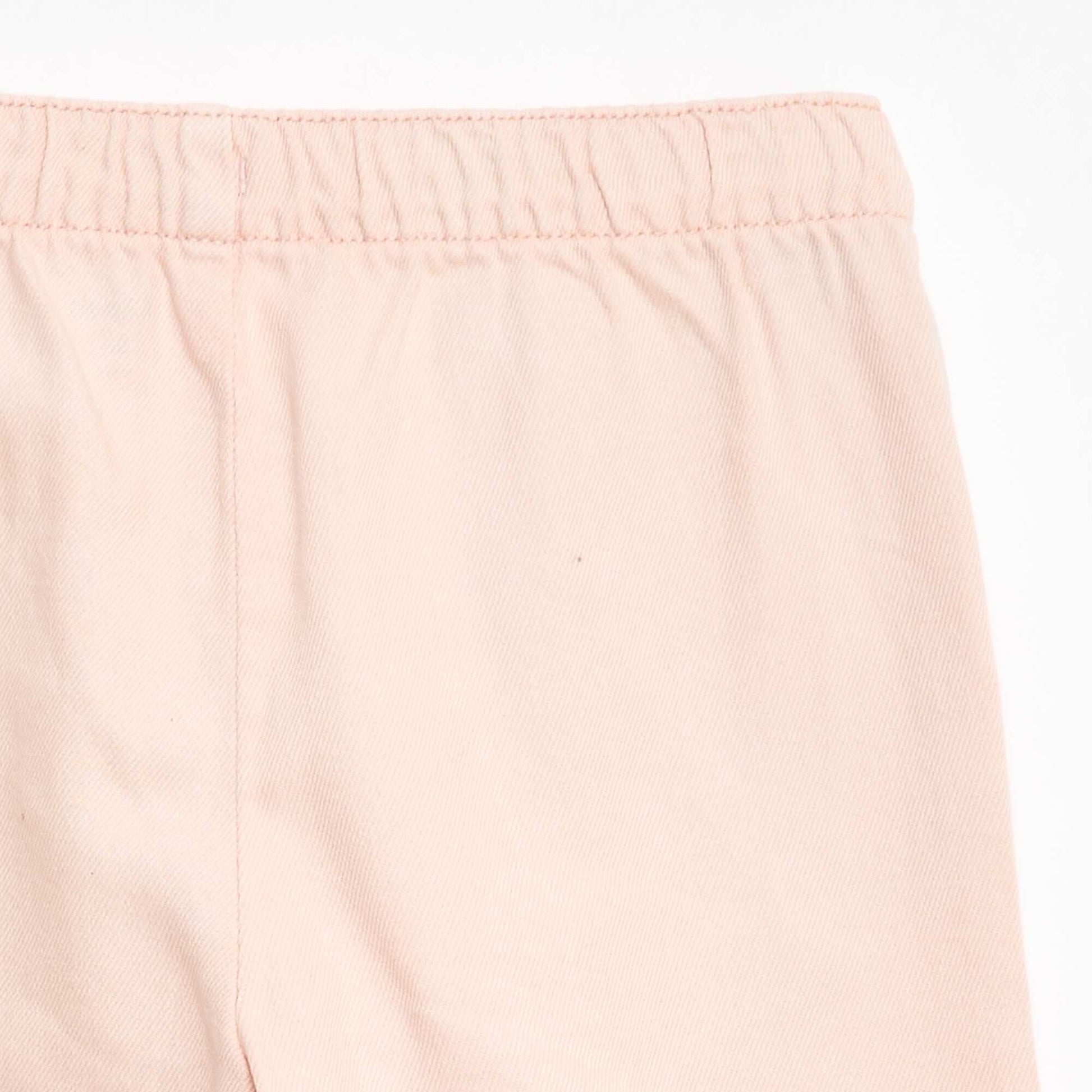 Pantalón de sarga con cordones ajustables ROSA