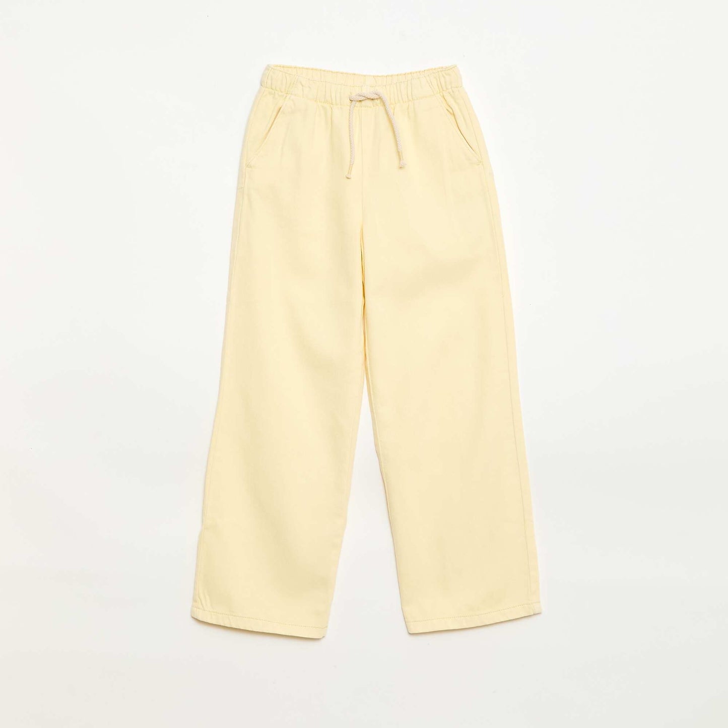 Pantalón de twill con cordones ajustables AMARILLO