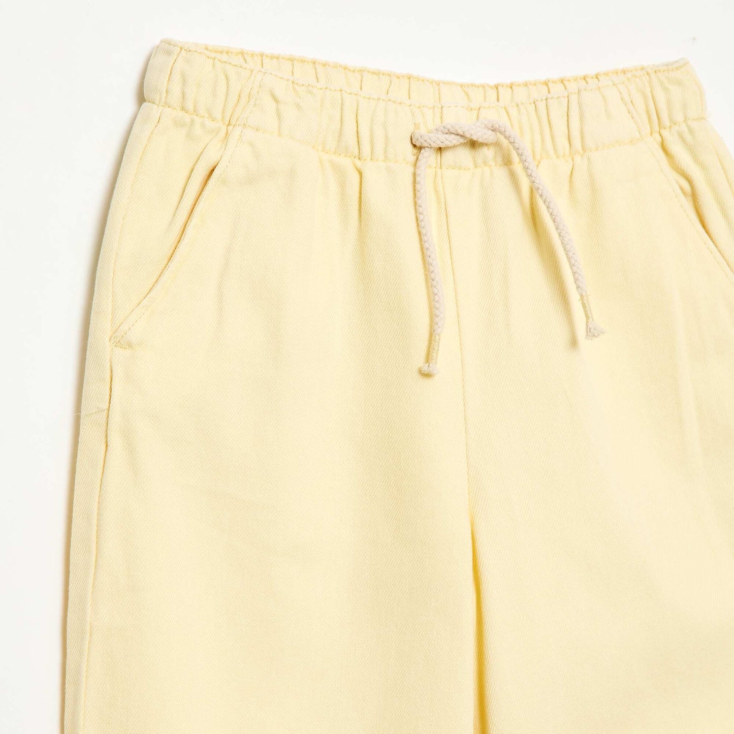 Pantalón de twill con cordones ajustables AMARILLO