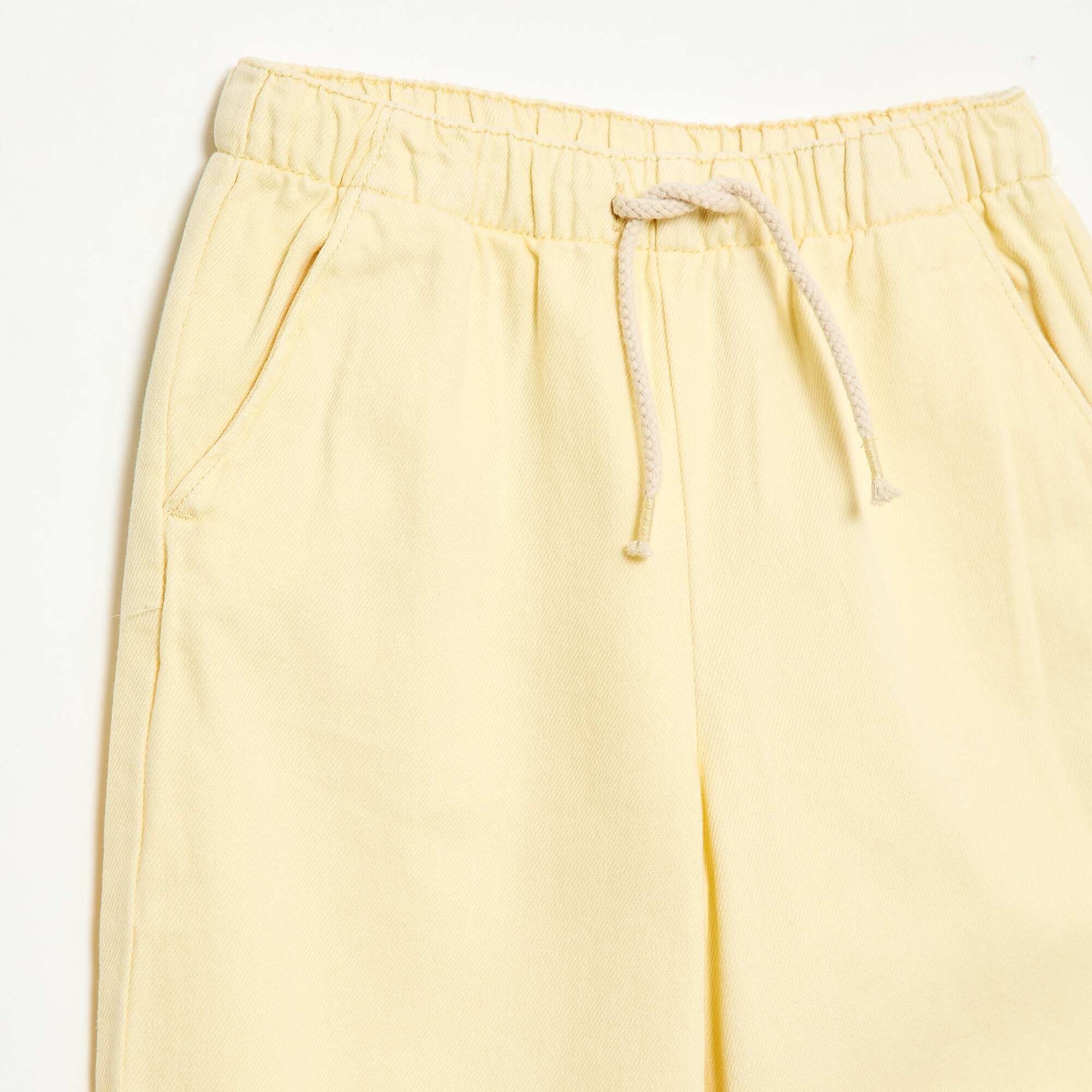 Pantalón de twill con cordones ajustables AMARILLO