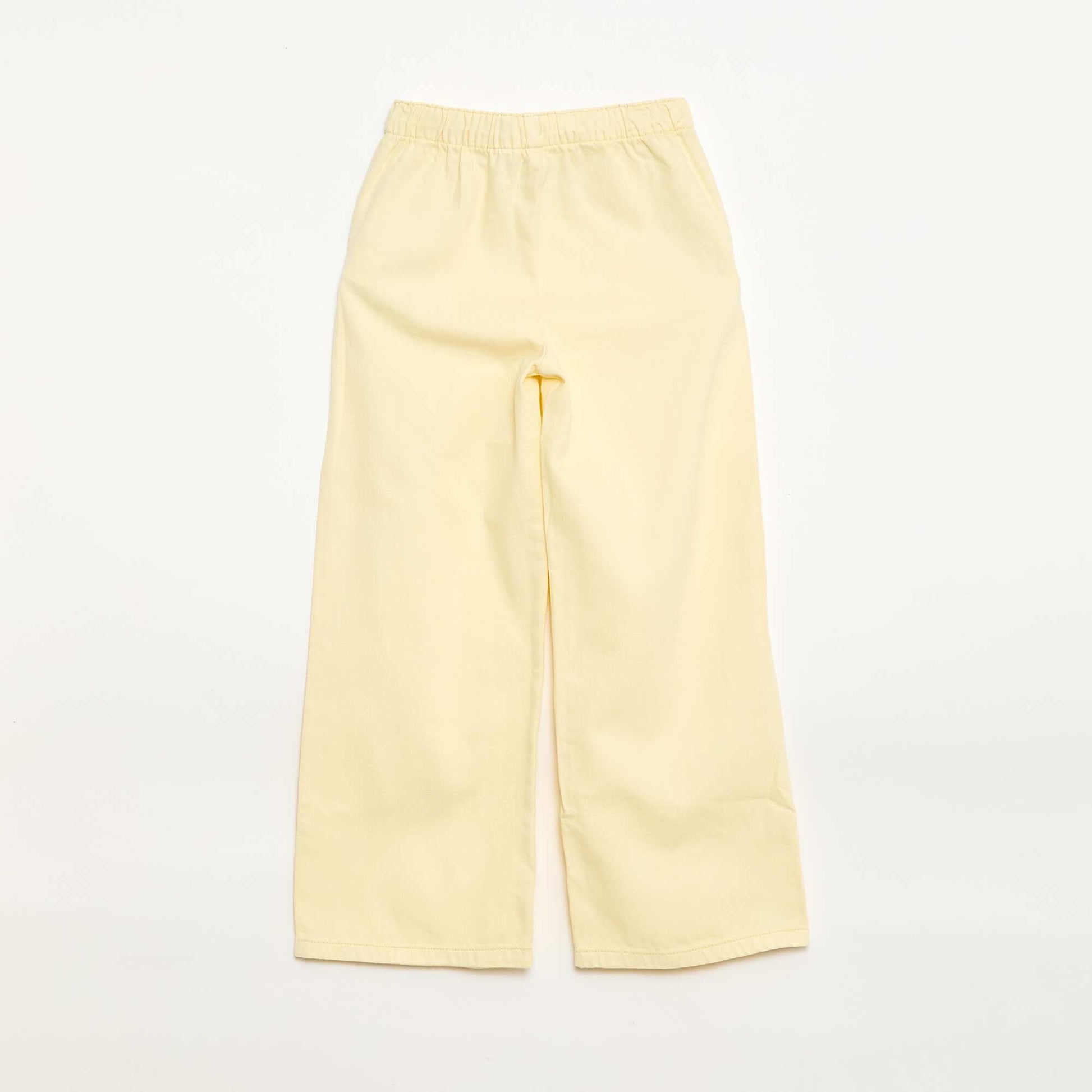 Pantalón de twill con cordones ajustables AMARILLO