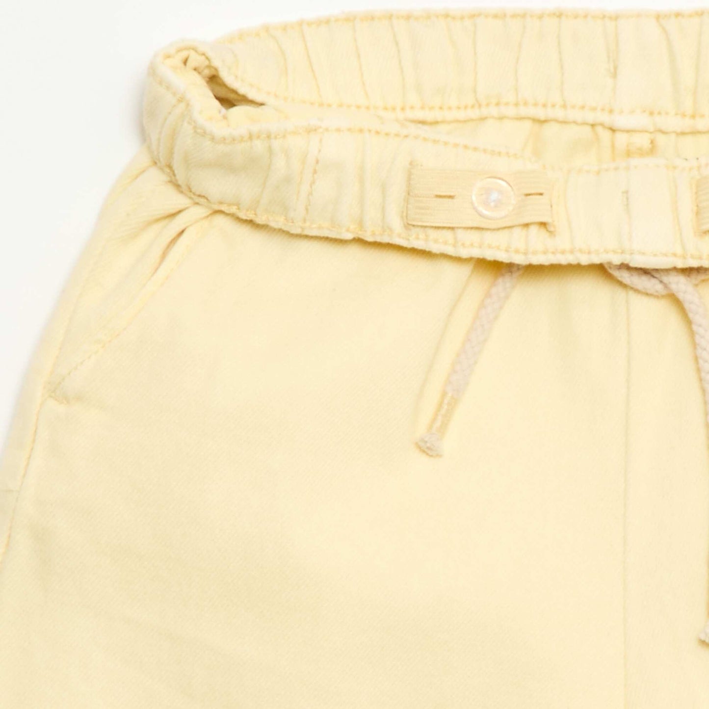 Pantalón de twill con cordones ajustables AMARILLO