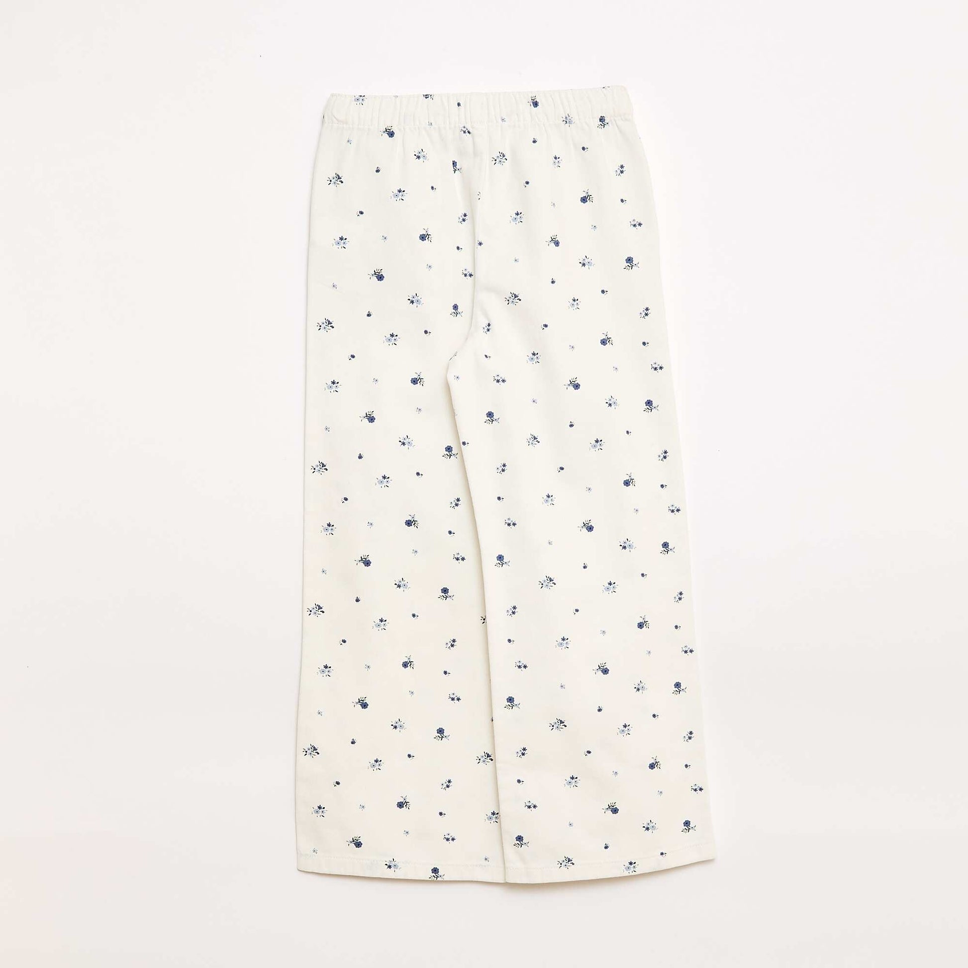 Pantalón de twill con cordones ajustables BLANCO