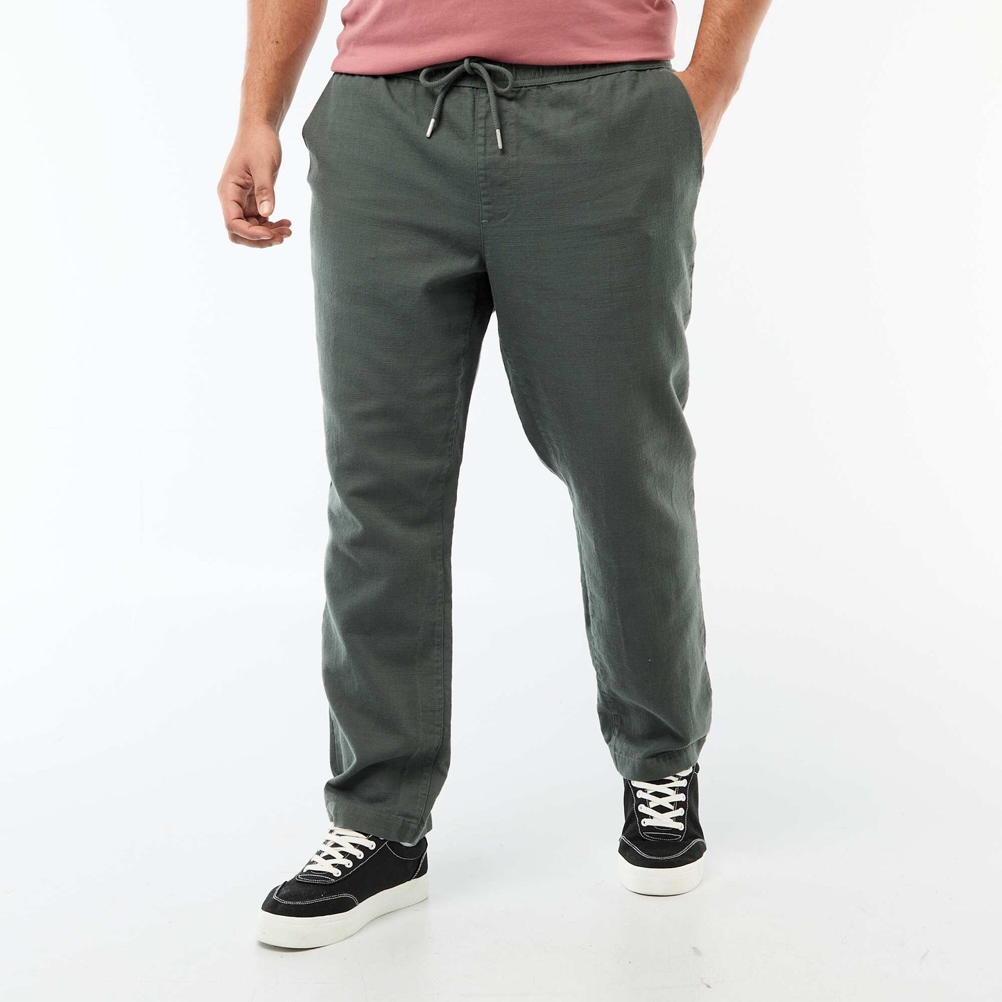 Pantalón corte recto estilo jogpant VERDE