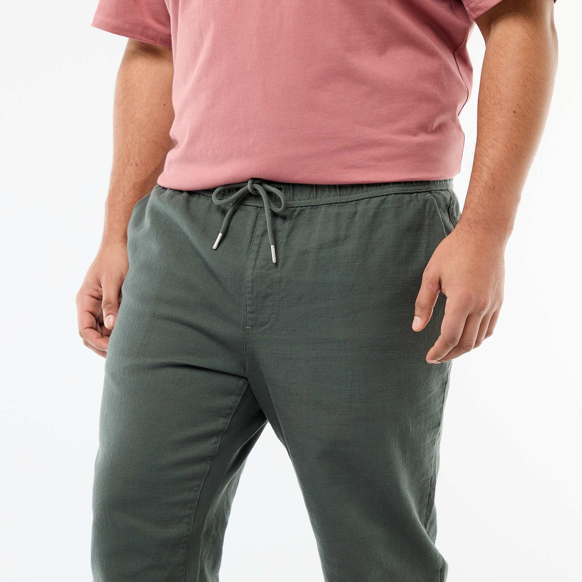 Pantalón corte recto estilo jogpant VERDE
