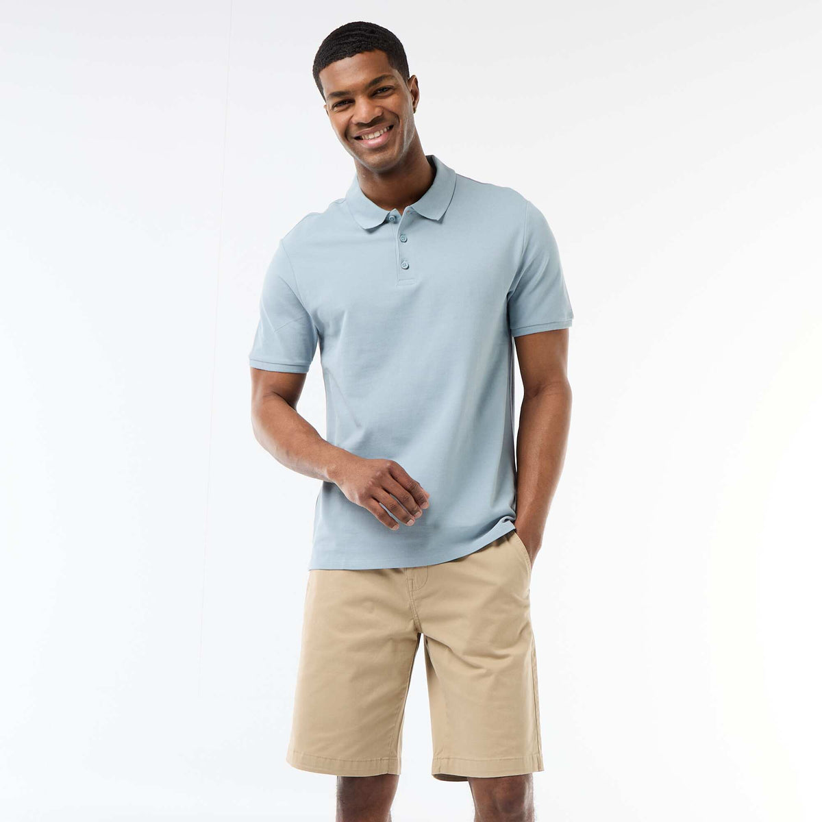 Bermuda chino liso en twill BEIGE