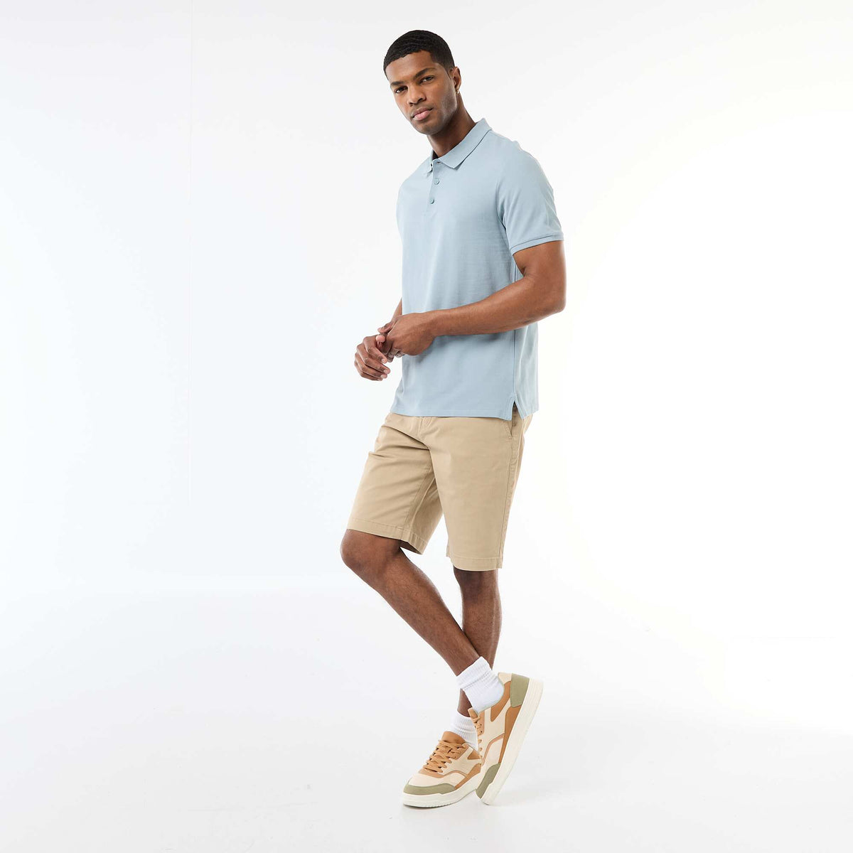 Bermuda chino liso en twill BEIGE