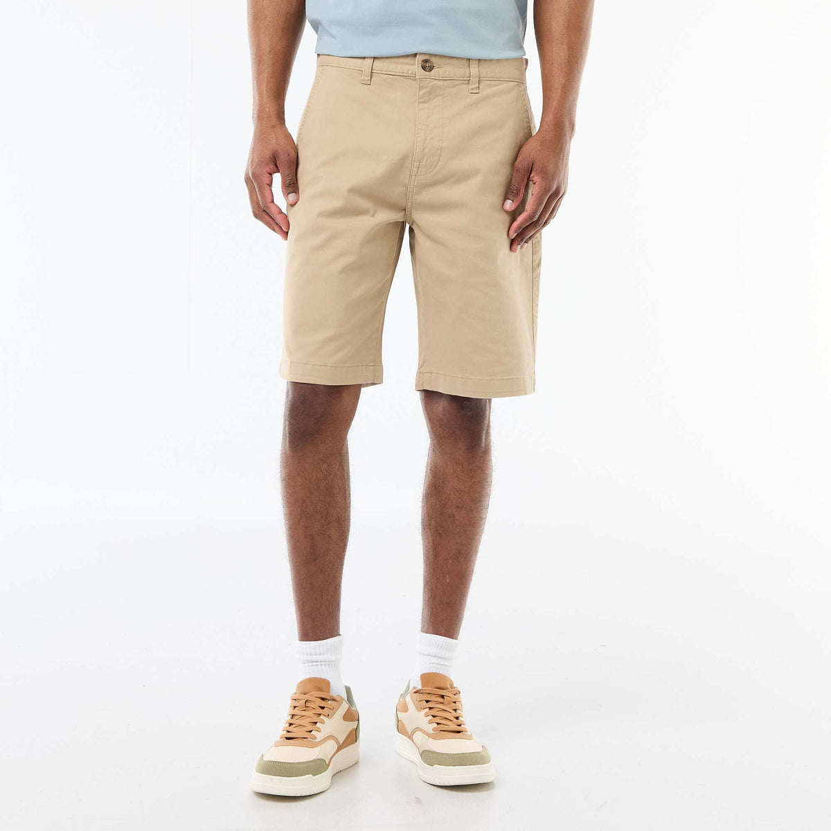 Bermuda chino liso en twill BEIGE