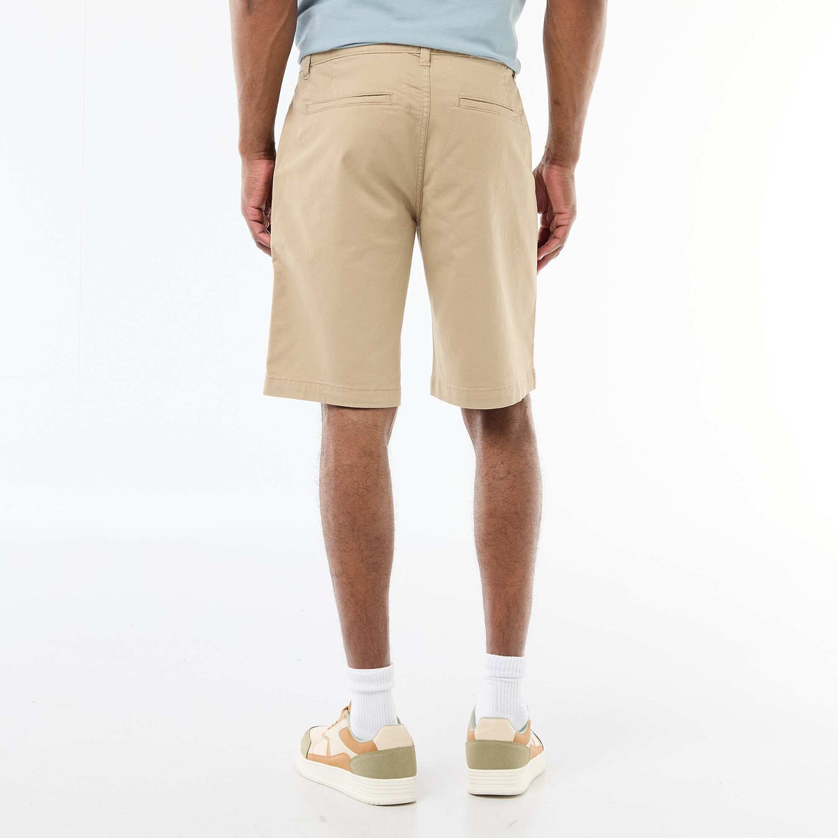Bermuda chino liso en twill BEIGE