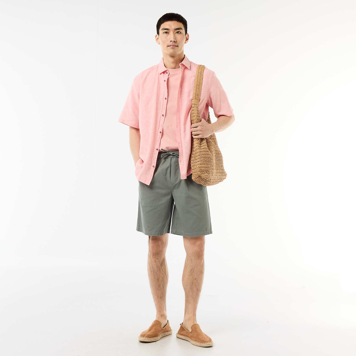 Bermuda chino liso VERDE