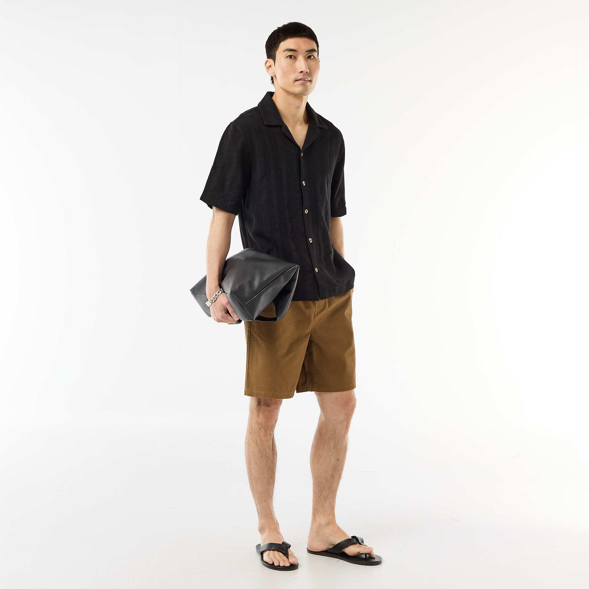 Bermuda chino liso MARRON