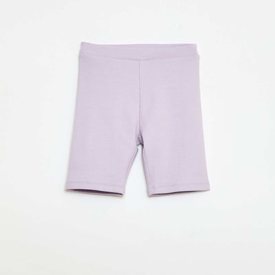 Pantalón corto ciclista de canalé ROSA