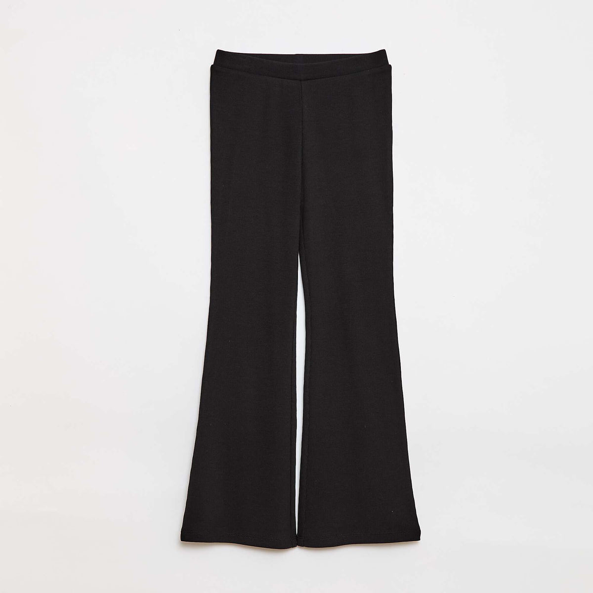 Legging acampanado de canalé NEGRO