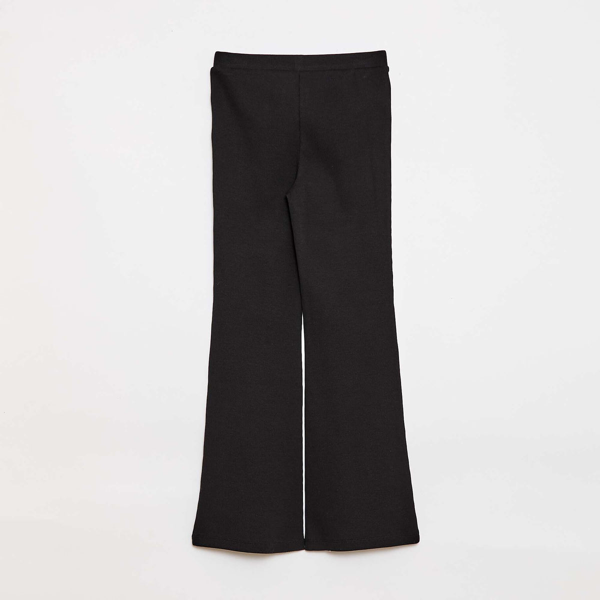 Legging acampanado de canalé NEGRO