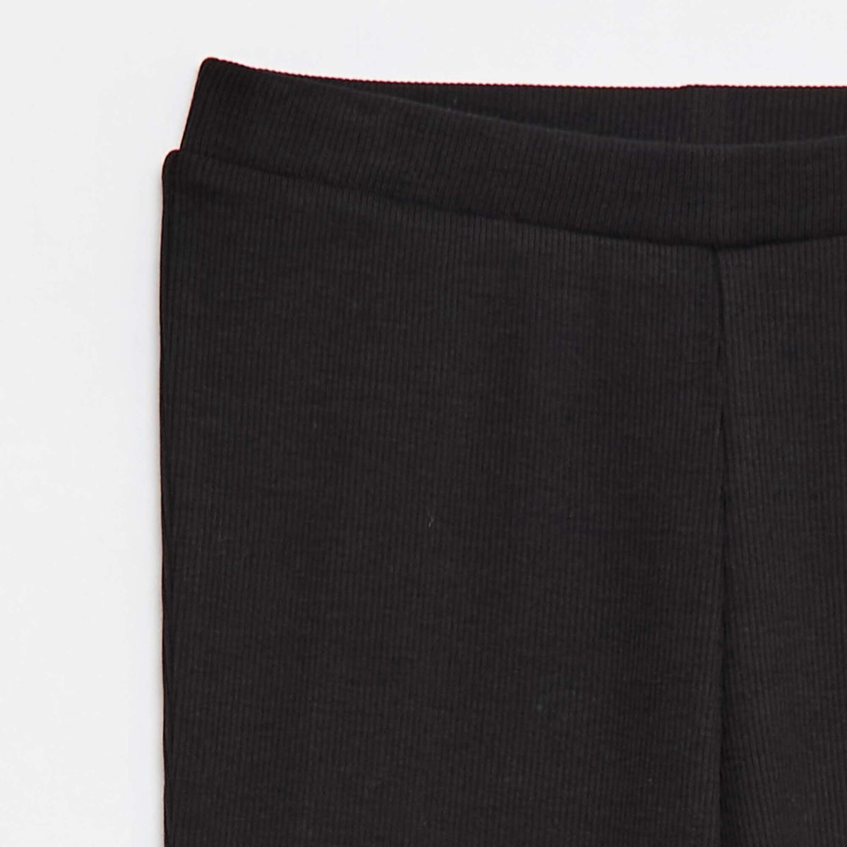 Legging acampanado de canalé NEGRO