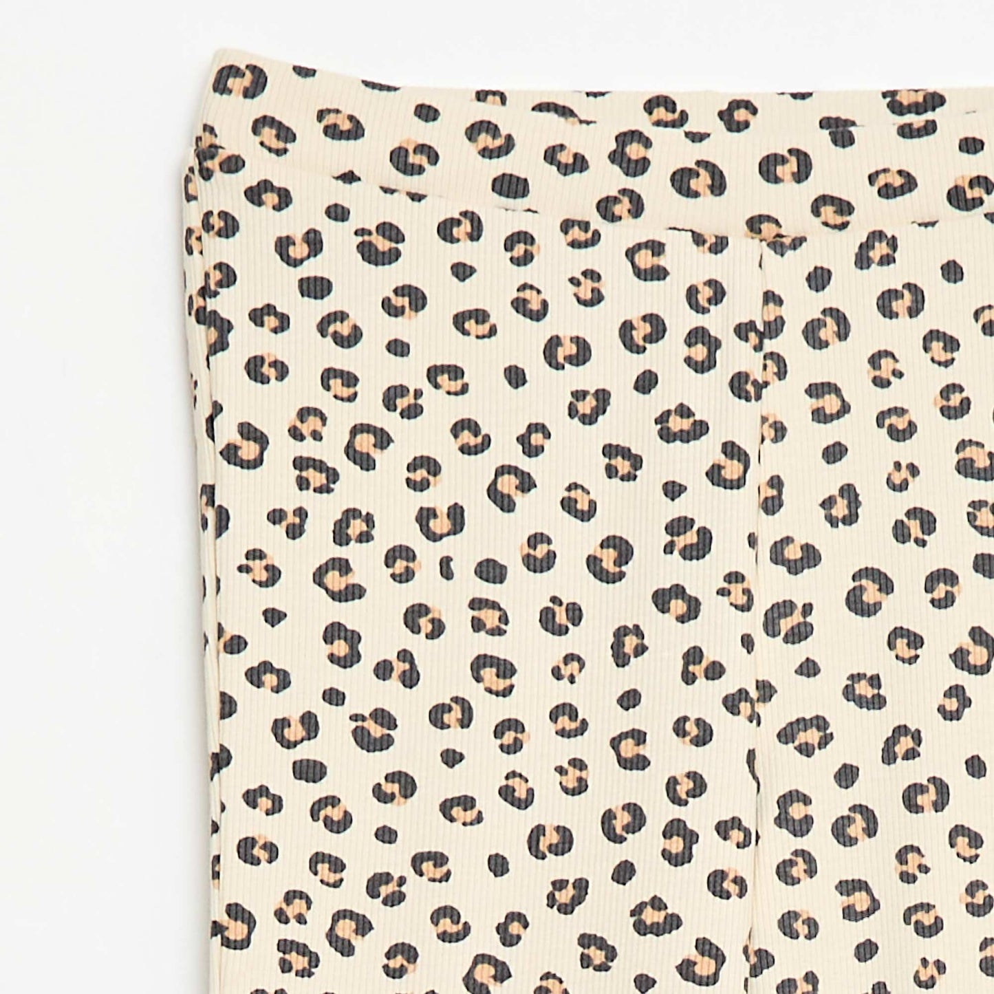 Legging de canalé con estampado BEIGE