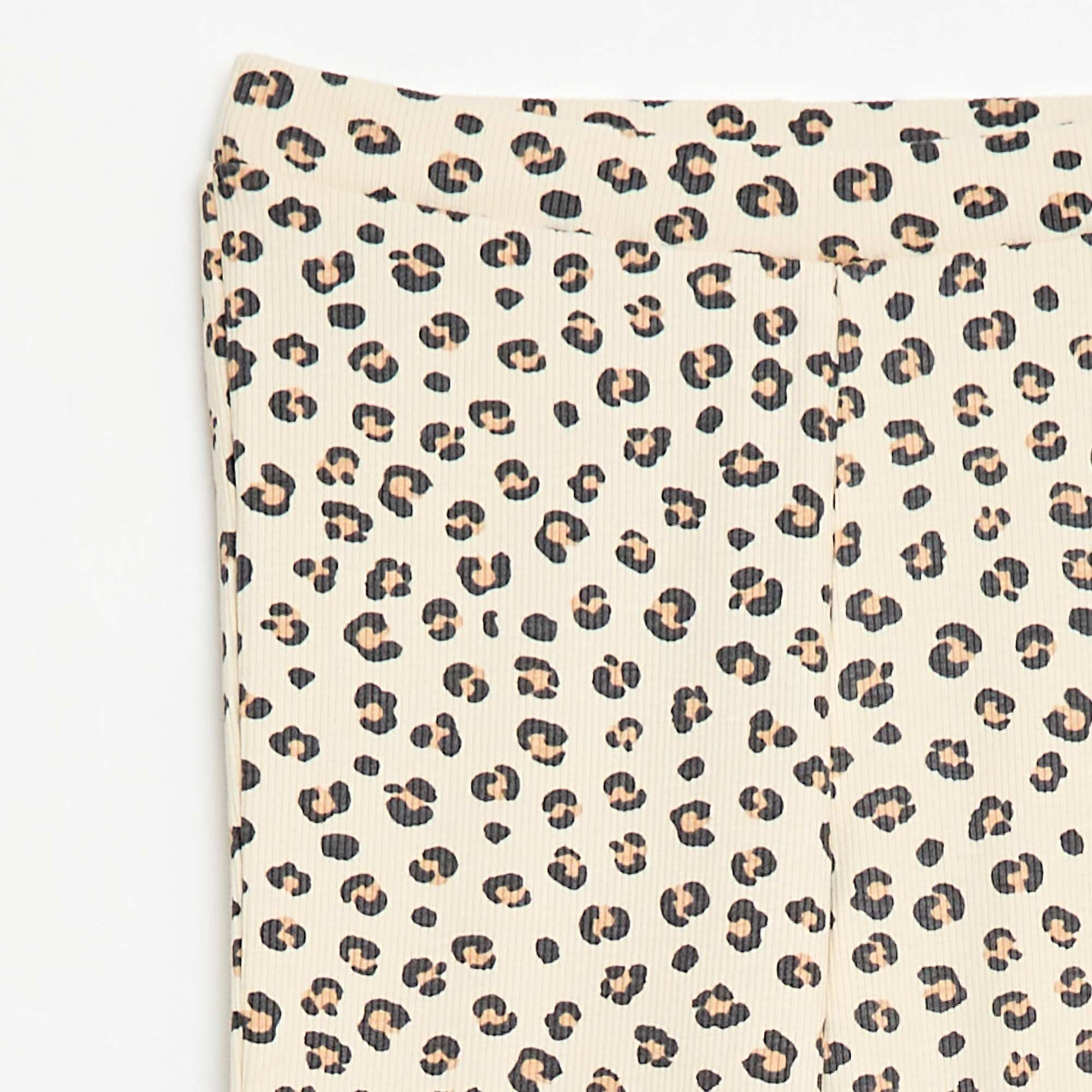Legging de canalé con estampado BEIGE