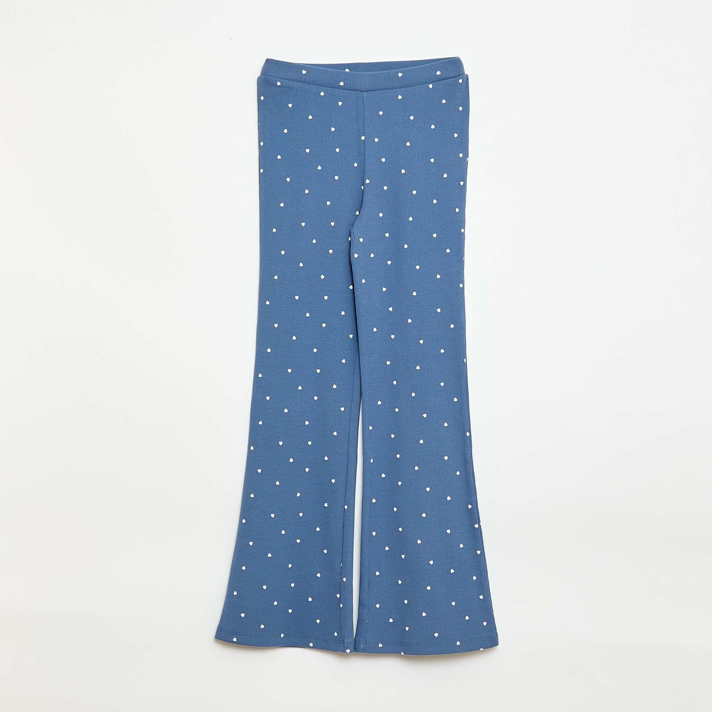 Legging de canalé con estampado AZUL