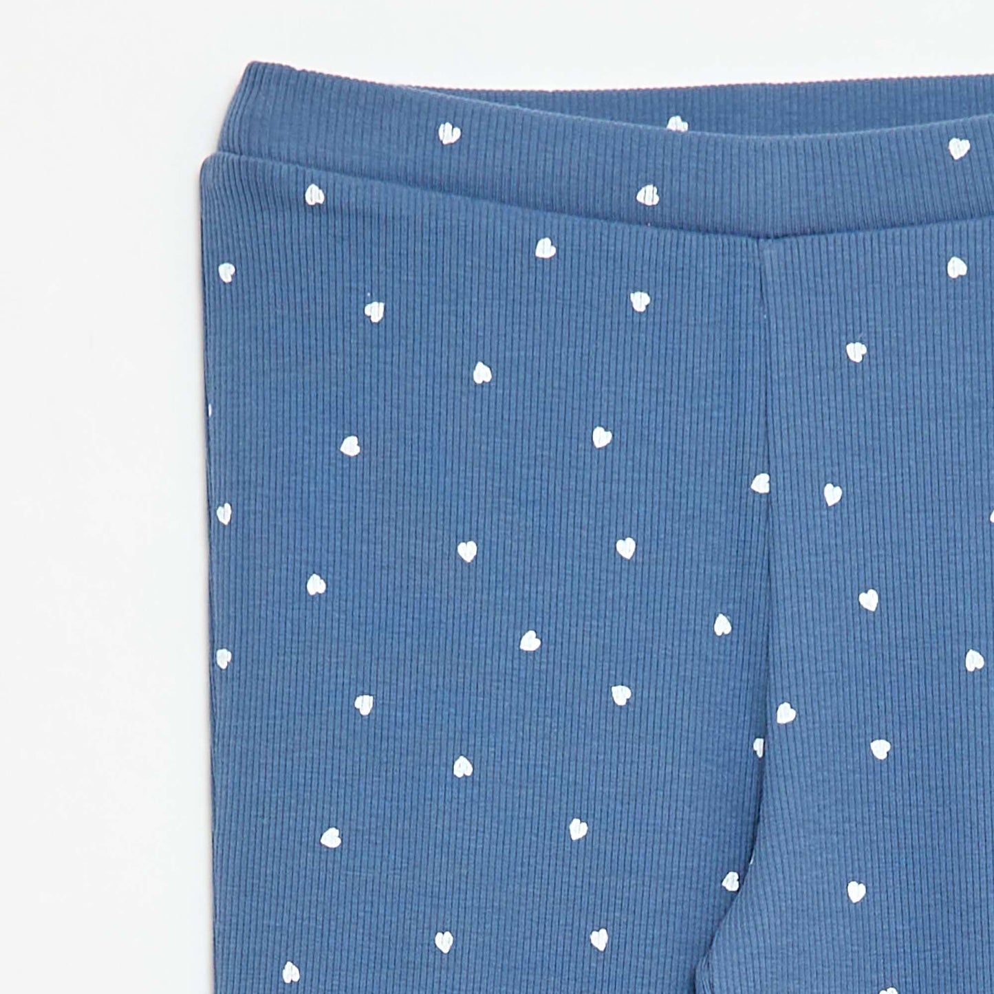 Legging de canalé con estampado AZUL