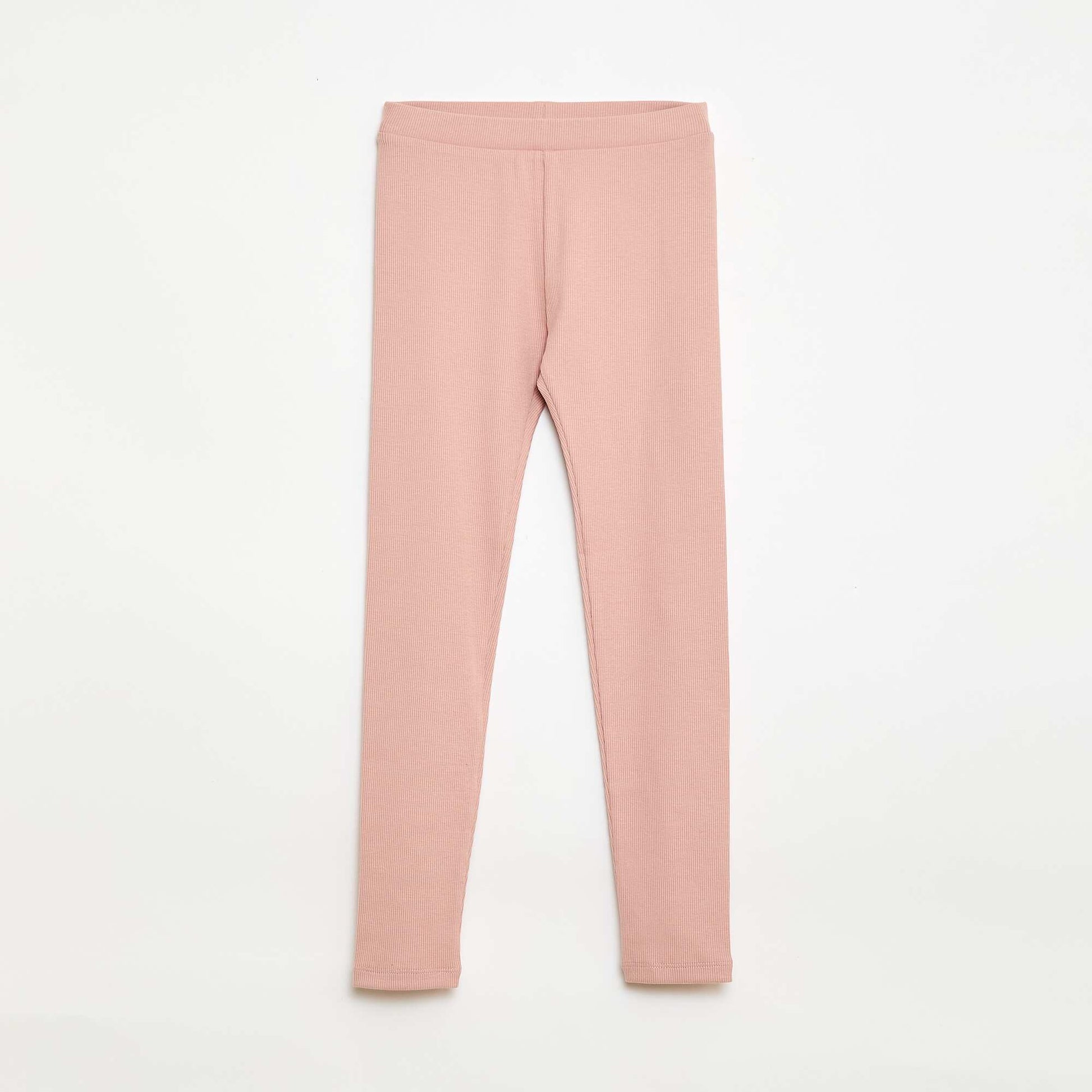 Legging de punto liso de algodón ROSA