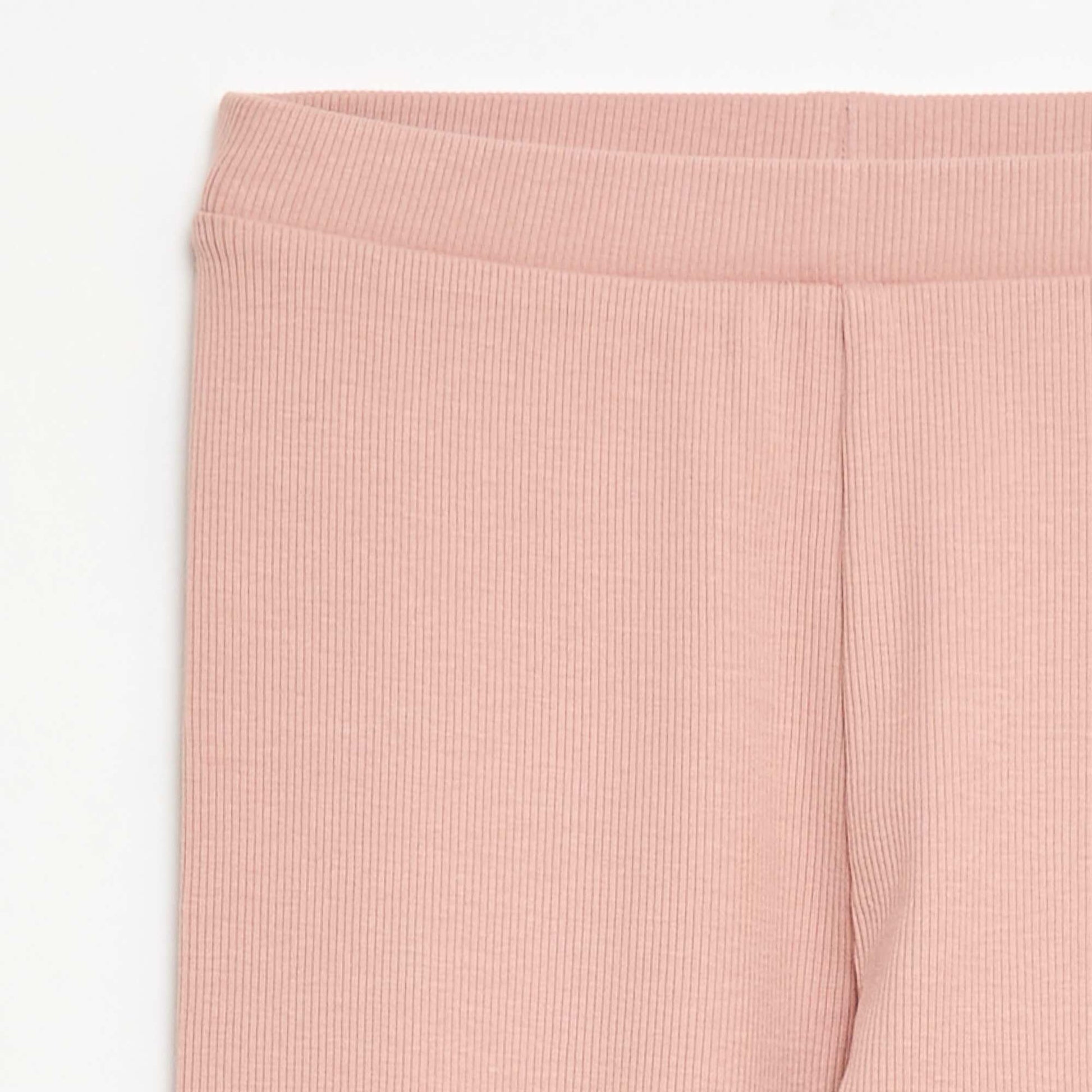 Legging de punto liso de algodón ROSA