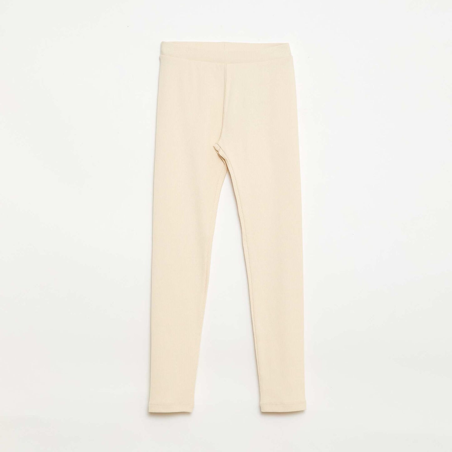 Legging de punto liso de algodón BLANCO
