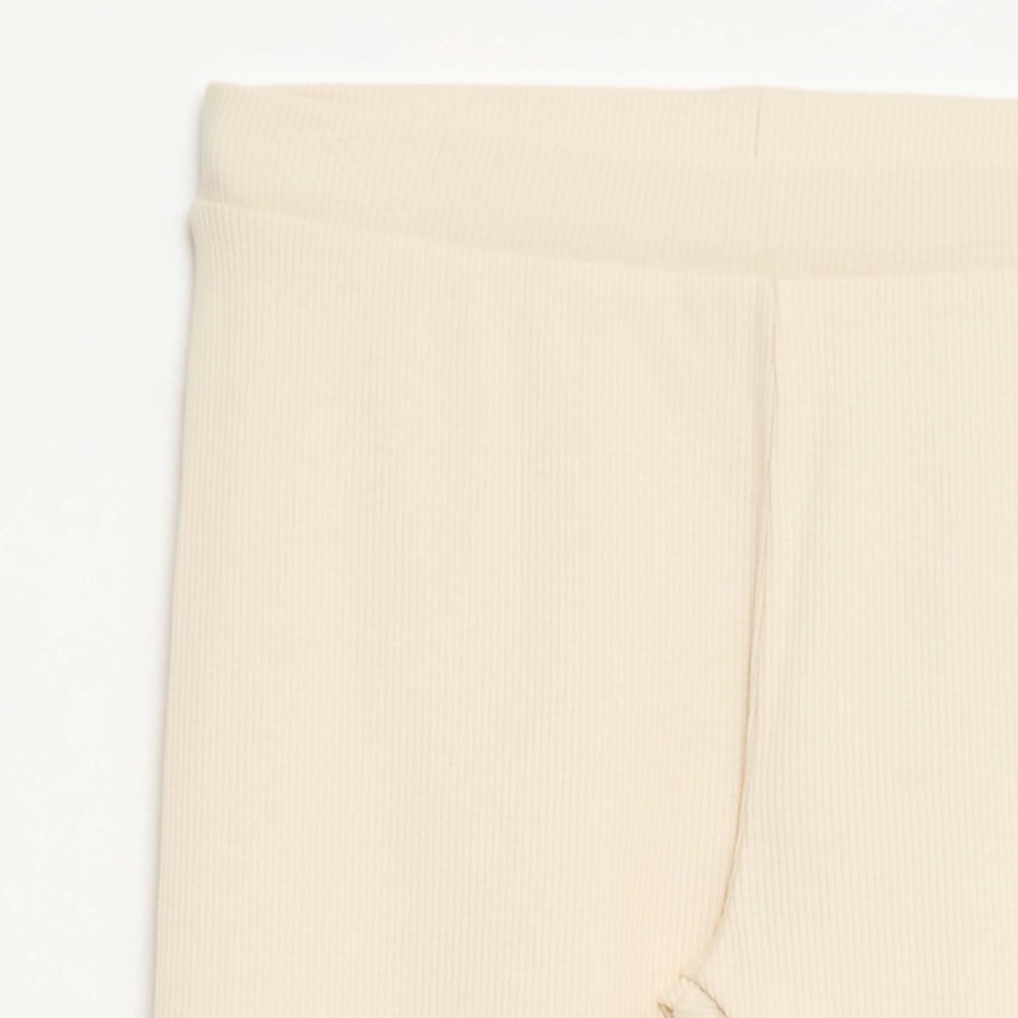Legging de punto liso de algodón BLANCO
