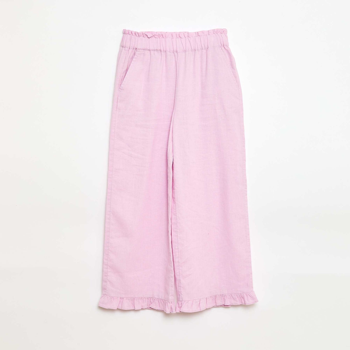 Pantalón en mezcla de lino PURPURA