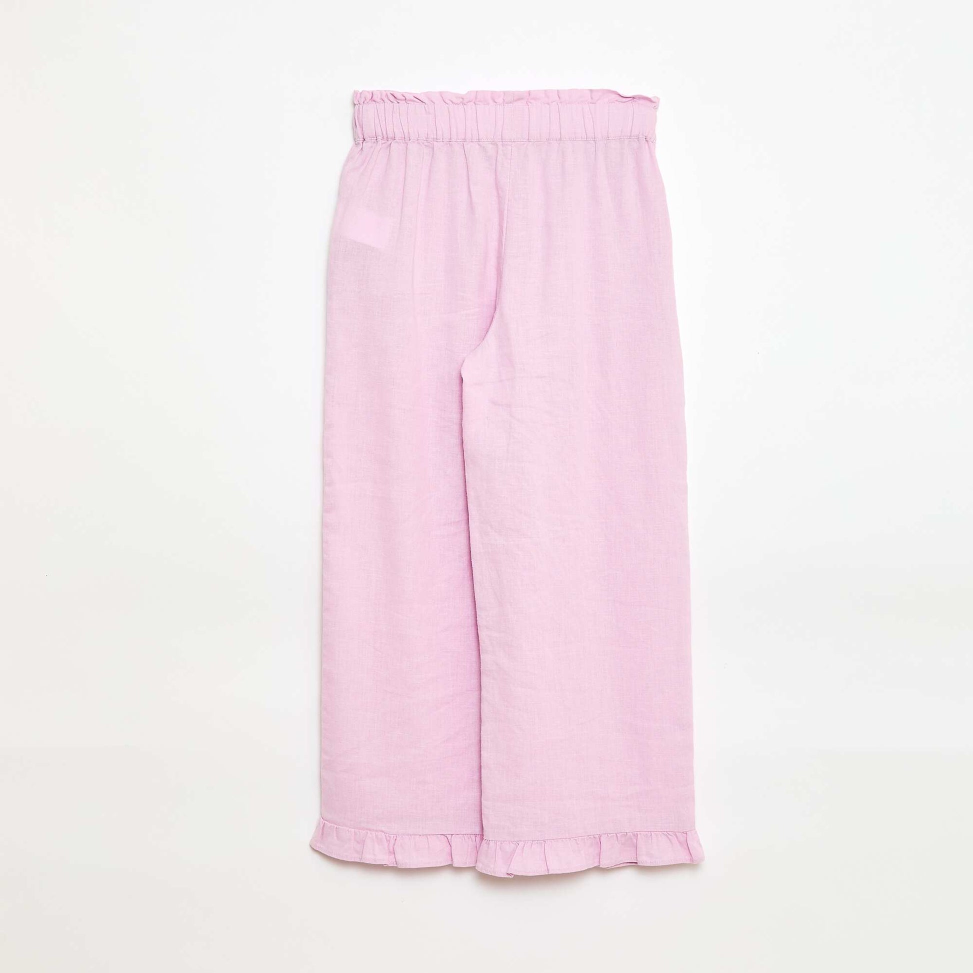 Pantalón en mezcla de lino PURPURA