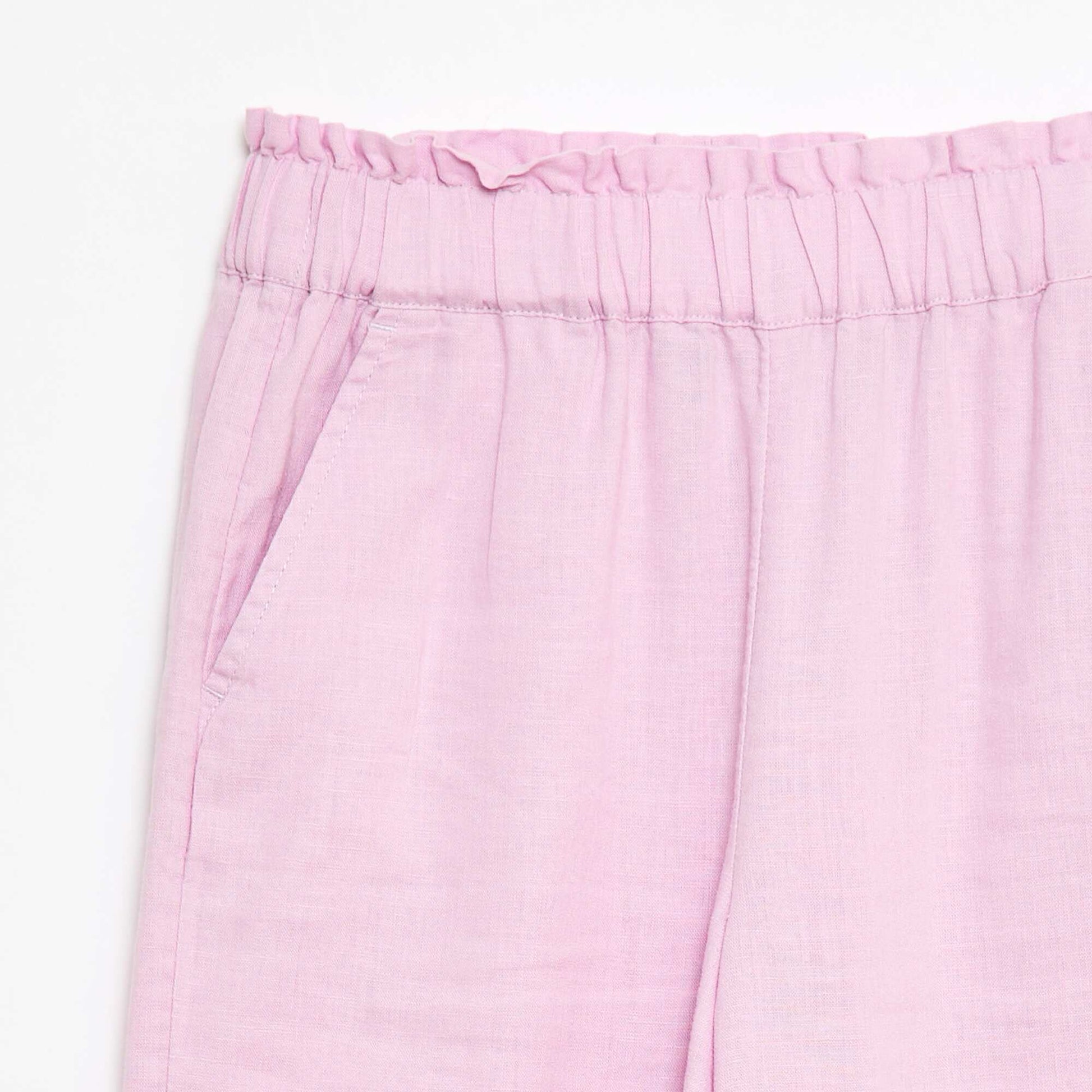 Pantalón en mezcla de lino PURPURA