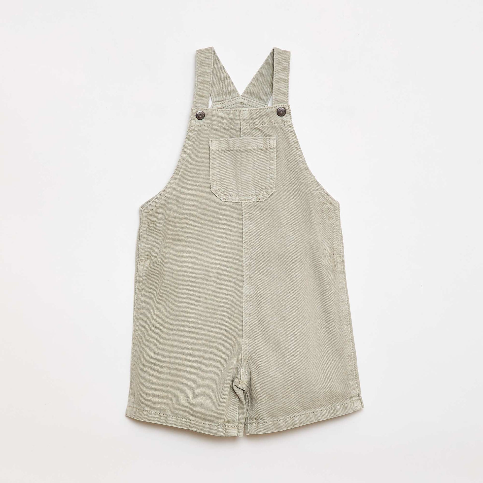 Enterito corto denim de algodón liso GRIS