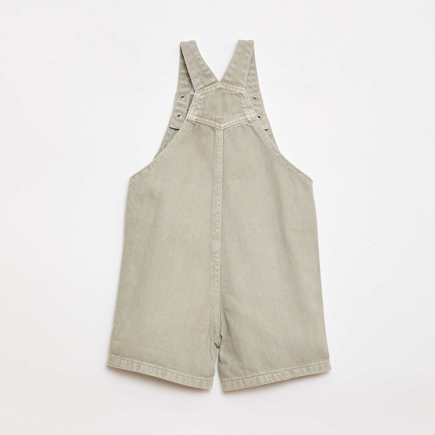 Enterito corto denim de algodón liso GRIS