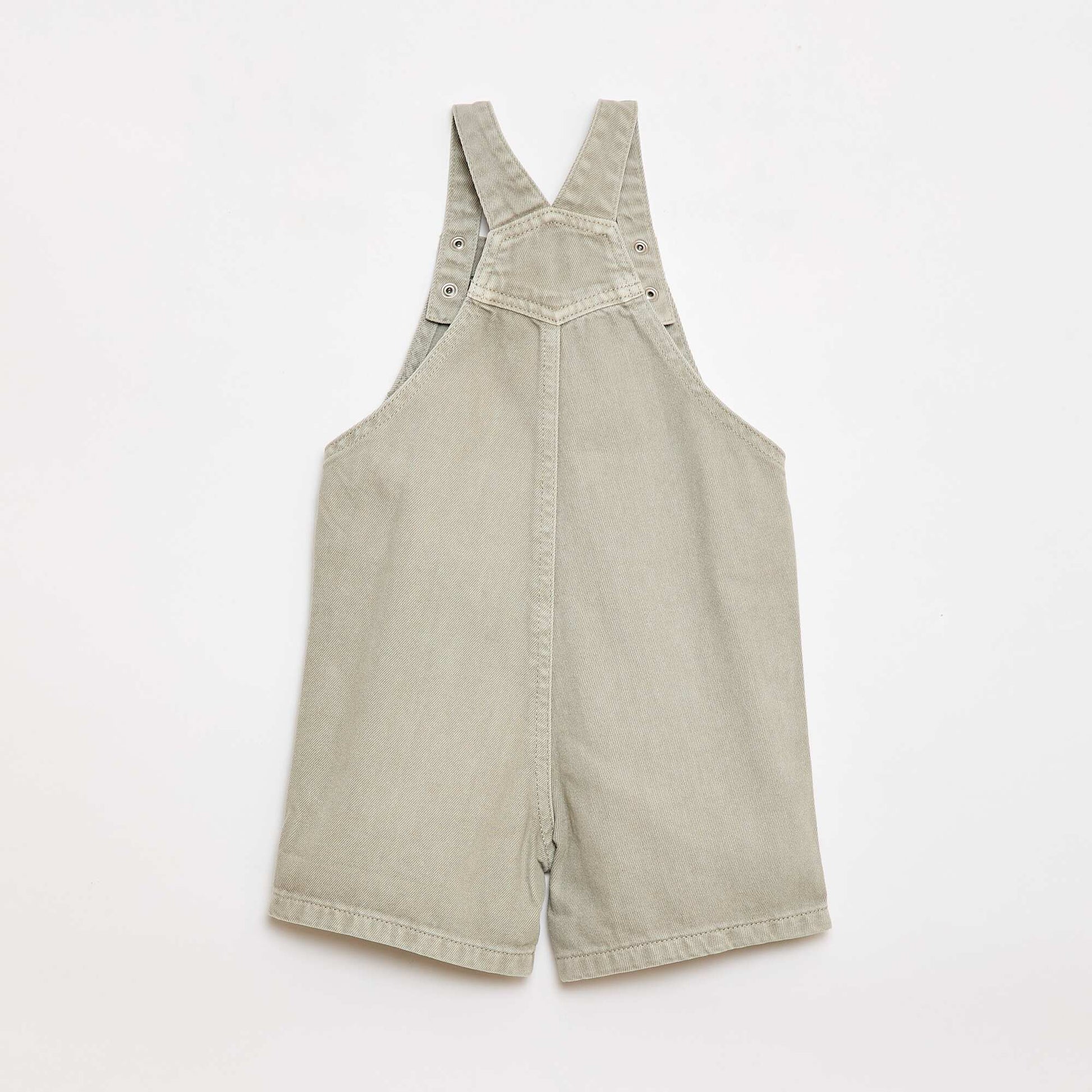 Enterito corto denim de algodón liso GRIS