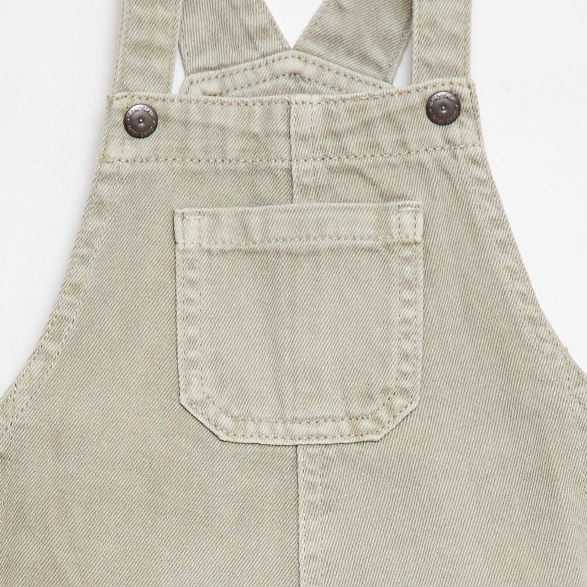 Enterito corto denim de algodón liso GRIS