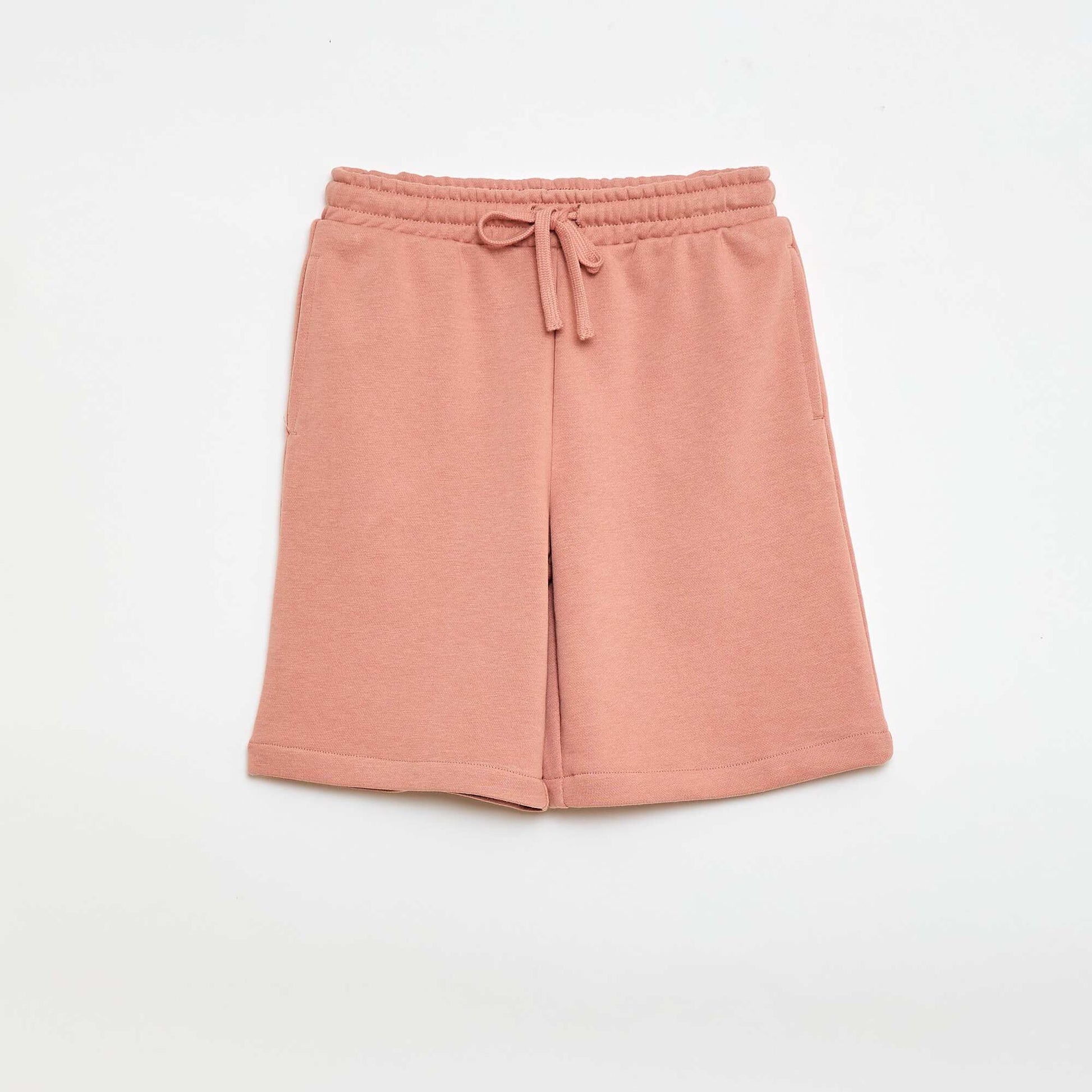 Pack de 2 pantalones cortos de algodón liso BEIGE