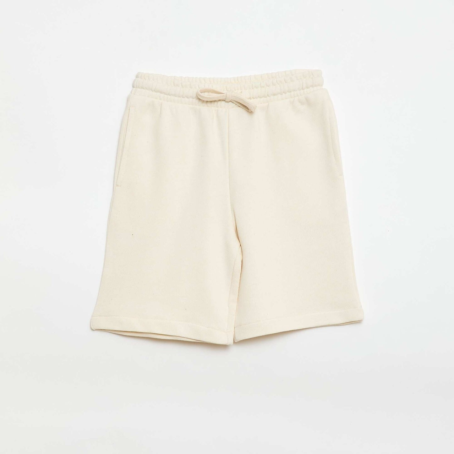Pack de 2 pantalones cortos de algodón liso BEIGE